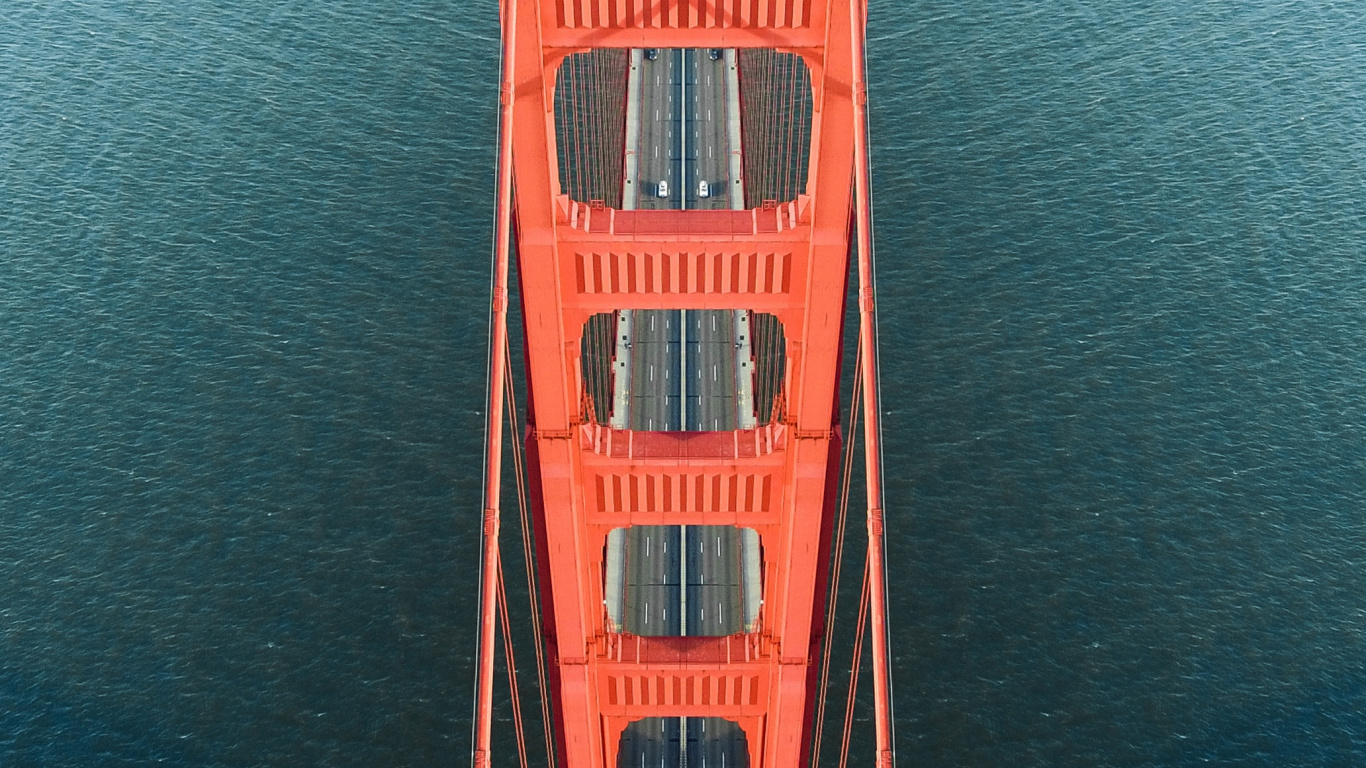 Pont, Golden Gate Bridge, Corps de L'eau, Infrastructure, Voie Navigable. Wallpaper in 1366x768 Resolution