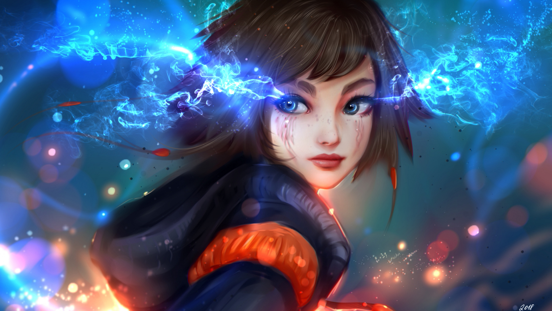 Personnage D'anime Fille Aux Cheveux Noirs. Wallpaper in 1920x1080 Resolution