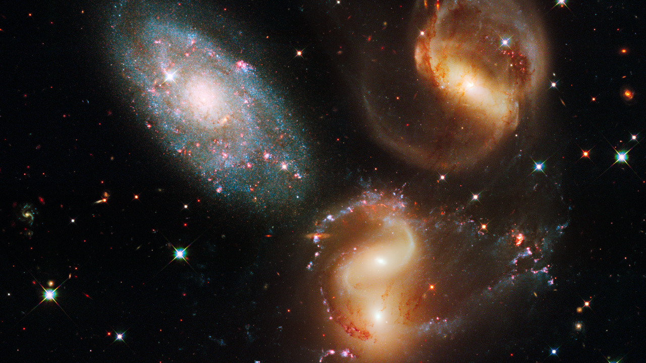 Abbildung Der Weißen Und Braunen Galaxie. Wallpaper in 1280x720 Resolution