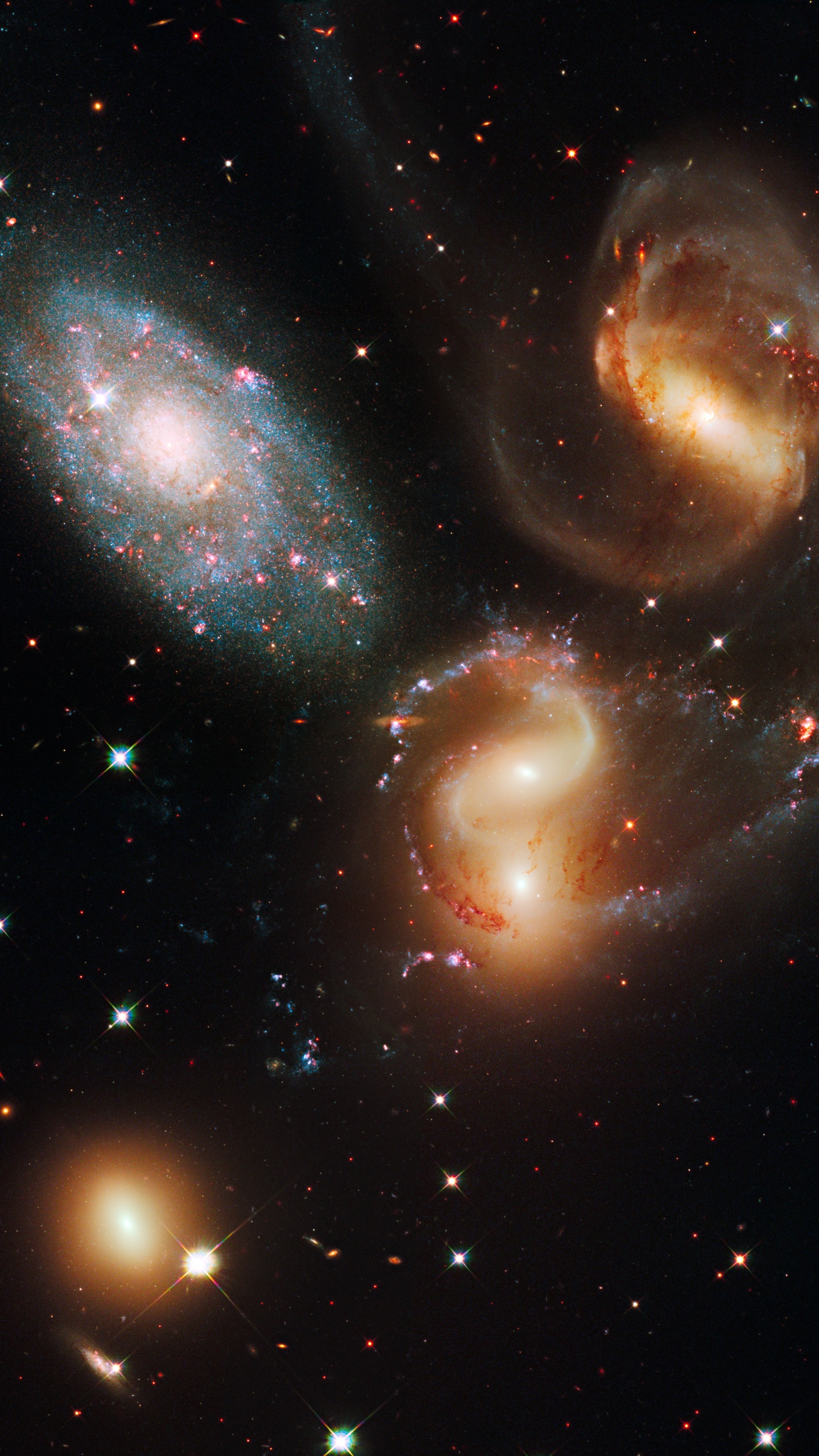 Ilustración de Galaxia Blanca y Marrón. Wallpaper in 1440x2560 Resolution