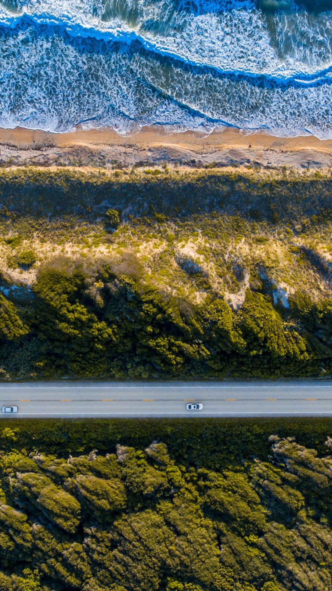 Straight Road Aerial View, Birds Eye View, Road, Water Resources, Ecoregion. Wallpaper in 1080x1920 Resolution