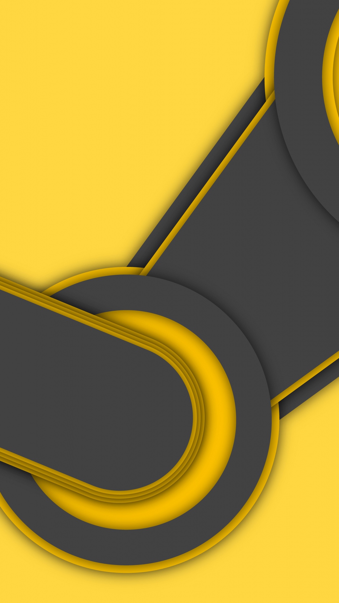 Black and Yellow Oval Frame. Wallpaper in 1080x1920 Resolution