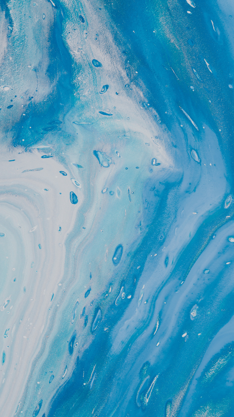 Blue and White Water Splash. Wallpaper in 750x1334 Resolution