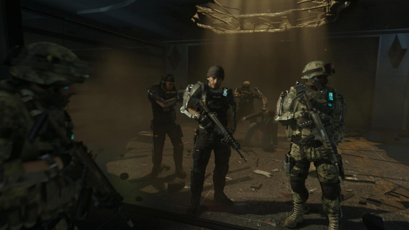 Soldat, Call of Duty Advanced Warfare, Playstation 4, Xbox One, Pc-Spiel. Wallpaper in 1366x768 Resolution