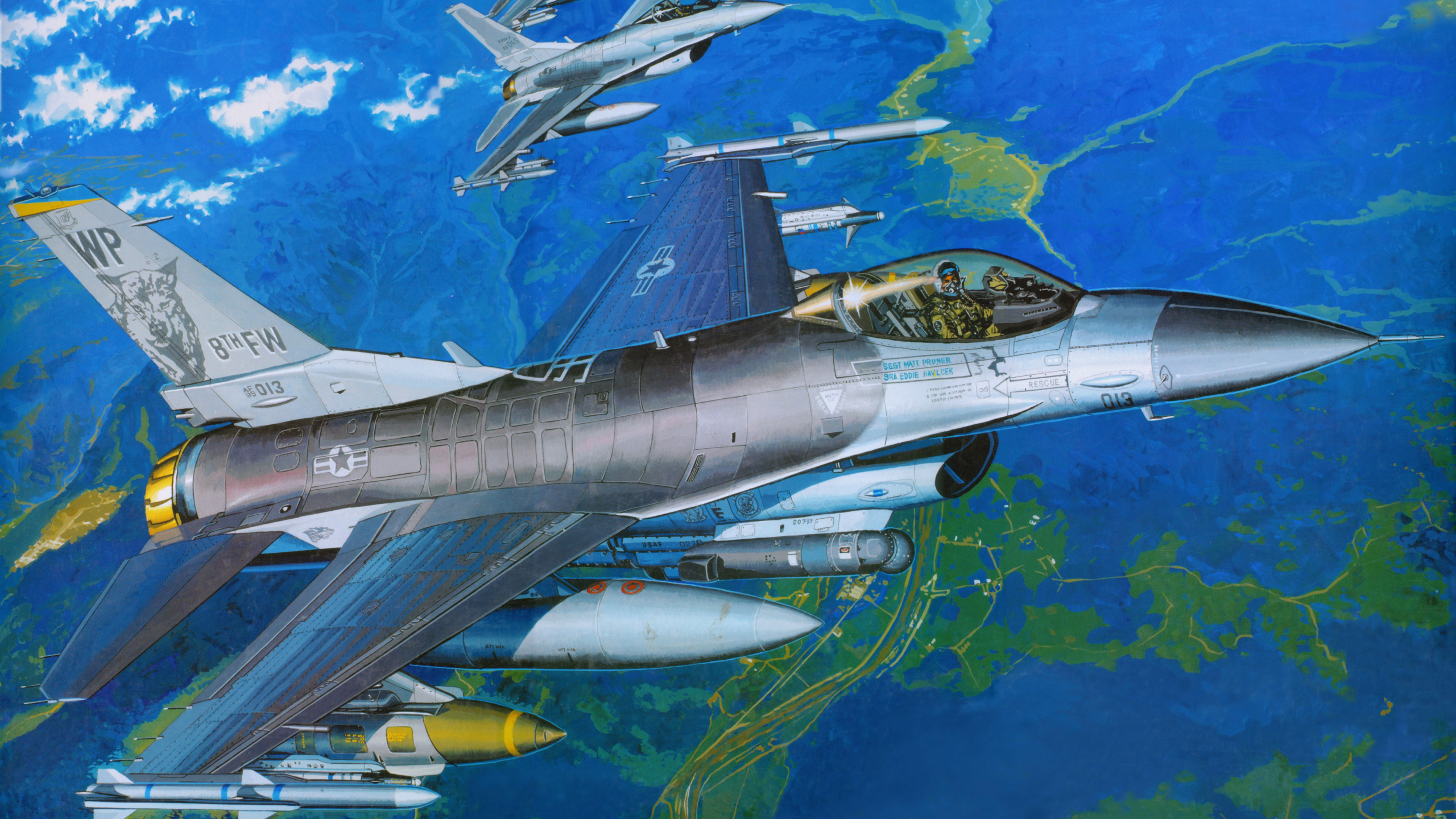 Avión a Reacción Blanco y Negro Sobrevolando el Cielo Verde y Azul Durante el Día. Wallpaper in 2560x1440 Resolution