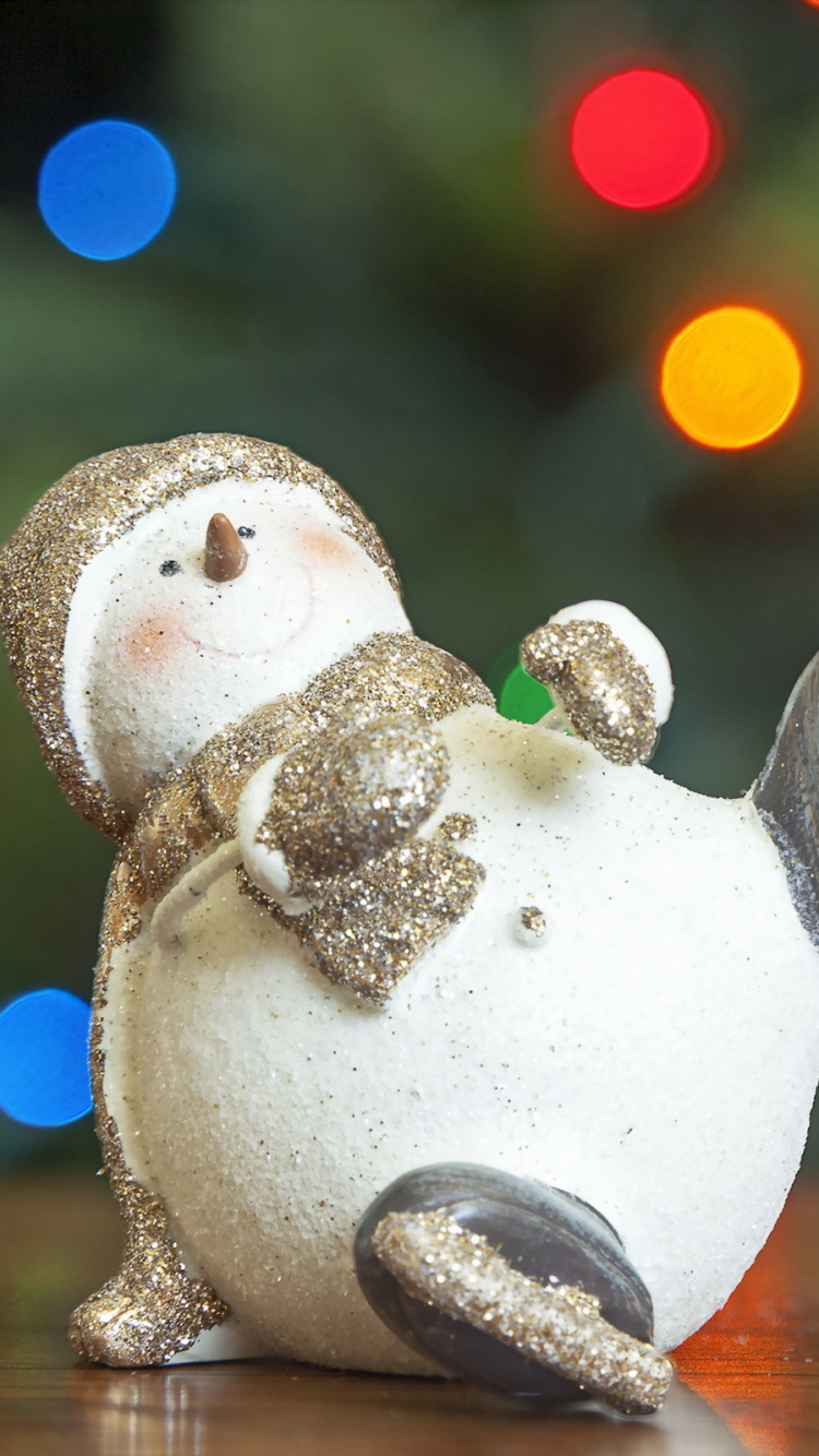 Christmas Day, Snowman, Christmas Ornament, Tree, Christmas. Wallpaper in 750x1334 Resolution