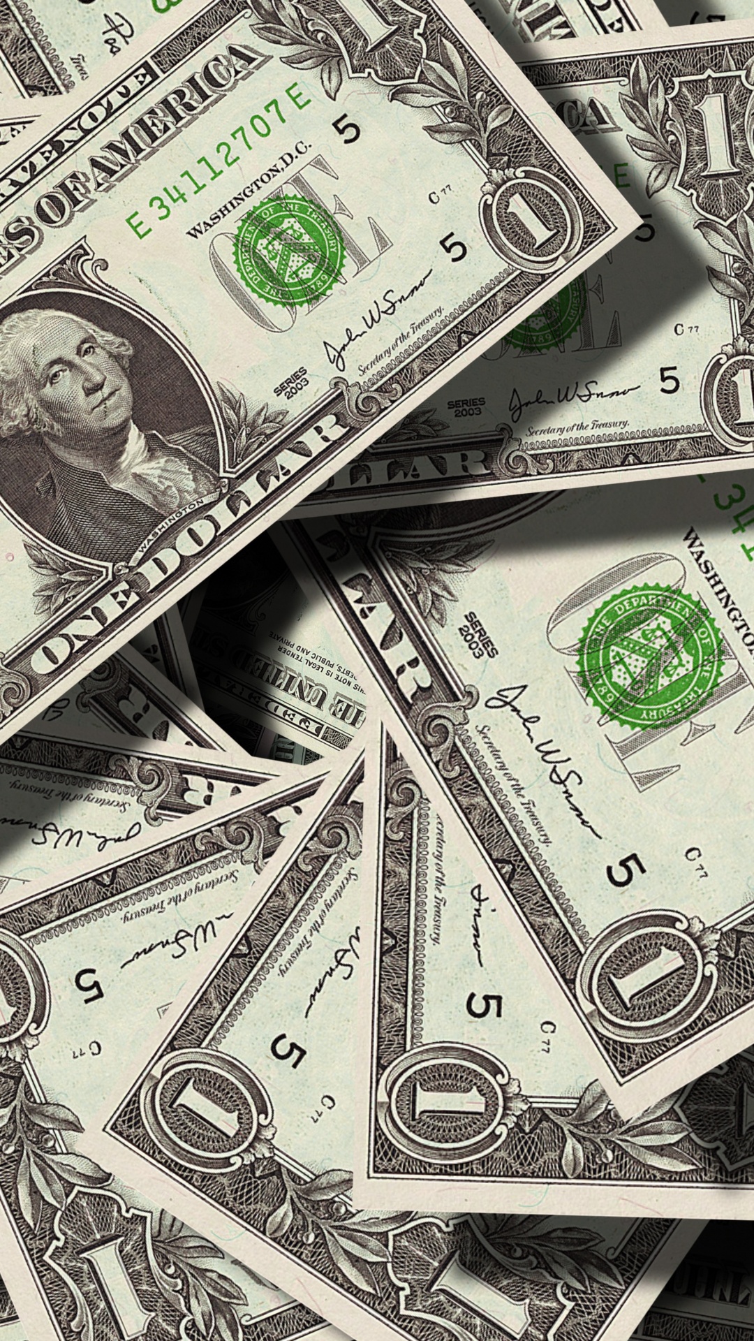 1 Billet D'un Dollar Américain. Wallpaper in 1080x1920 Resolution