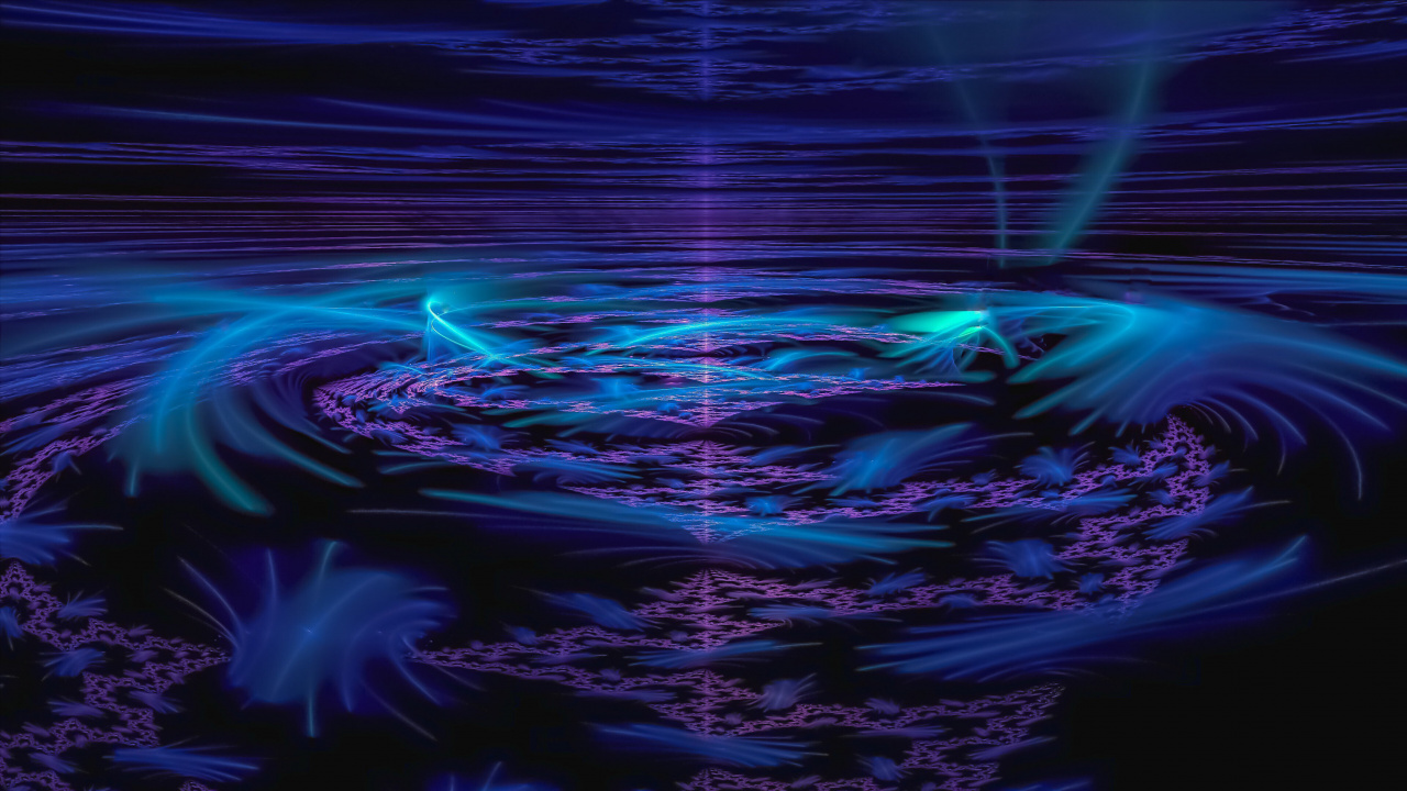Peinture Abstraite Bleue et Rouge. Wallpaper in 1280x720 Resolution