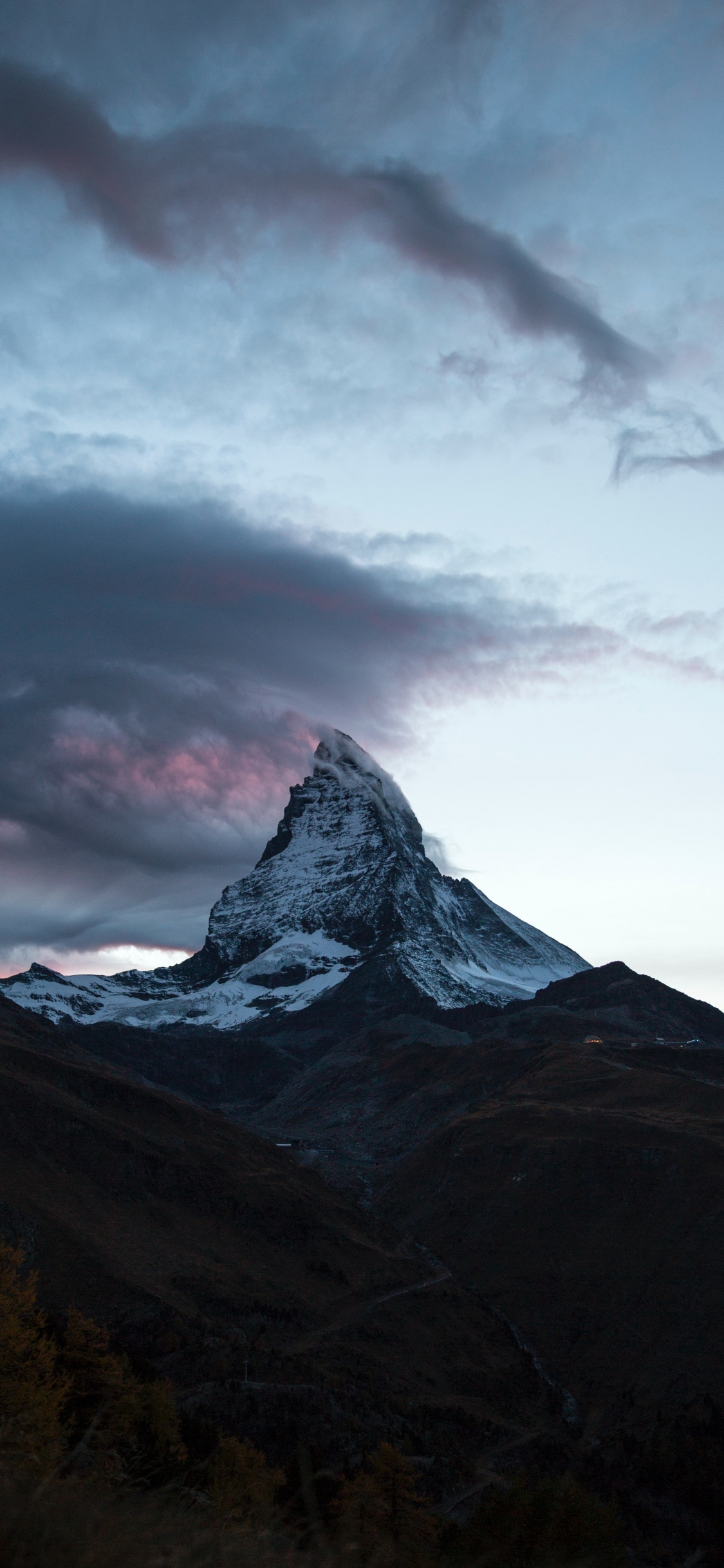 Mountain, Summit, Nature, Cloud, Atmosphere. Wallpaper in 1125x2436 Resolution