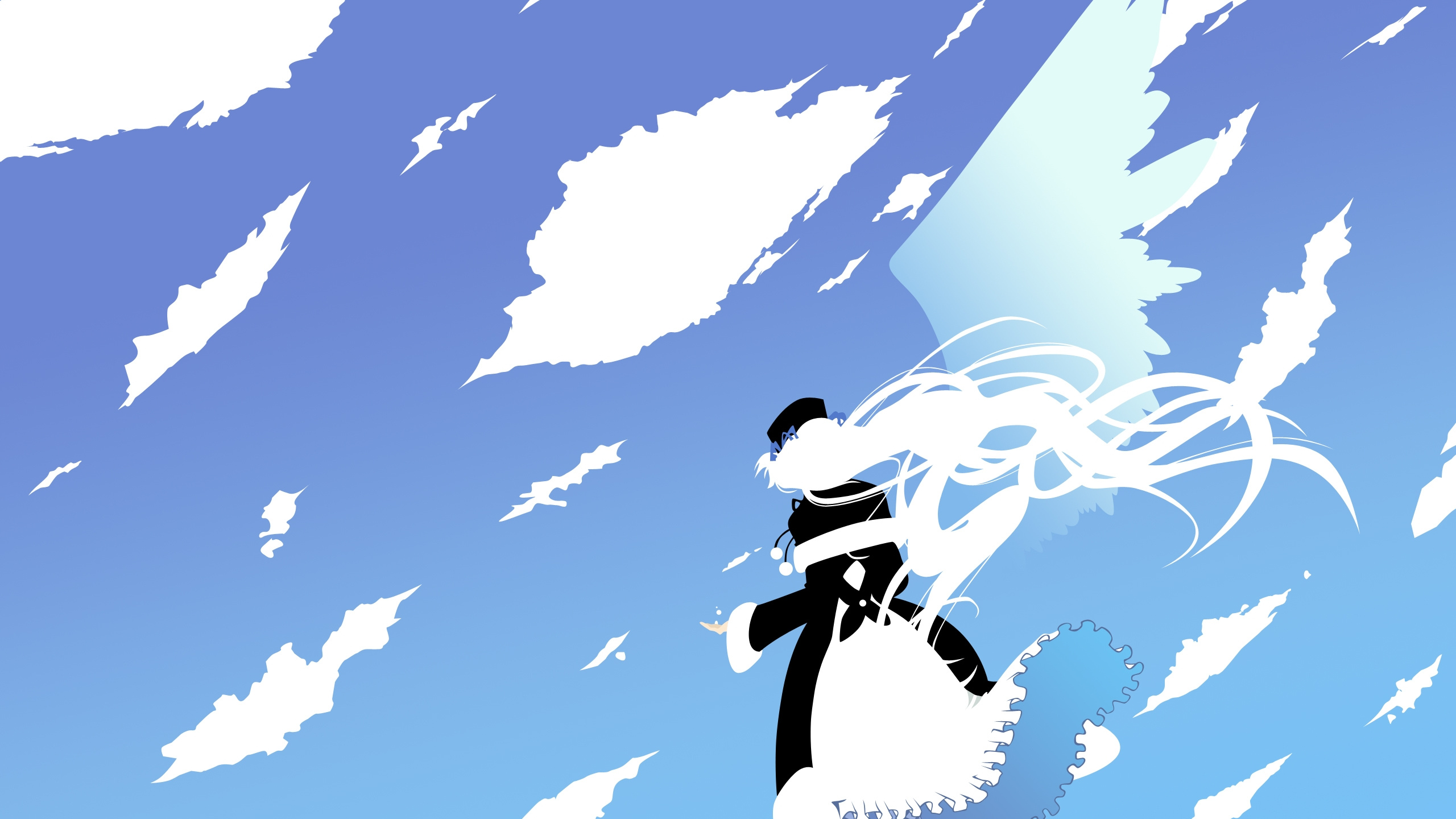 Peinture Abstraite en Noir et Blanc. Wallpaper in 2560x1440 Resolution