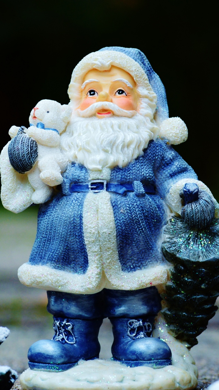 Santa Claus, El Día De Navidad, Navidad, Gnomo de Jardín, Ornamento de Césped. Wallpaper in 720x1280 Resolution