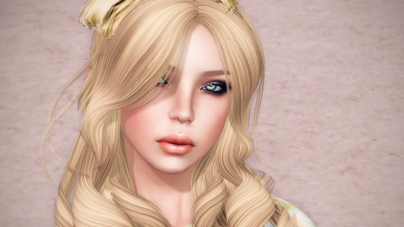 Blond, Graphics, Face, Head Hair, Cheek. Wallpaper in 1366x768 Resolution