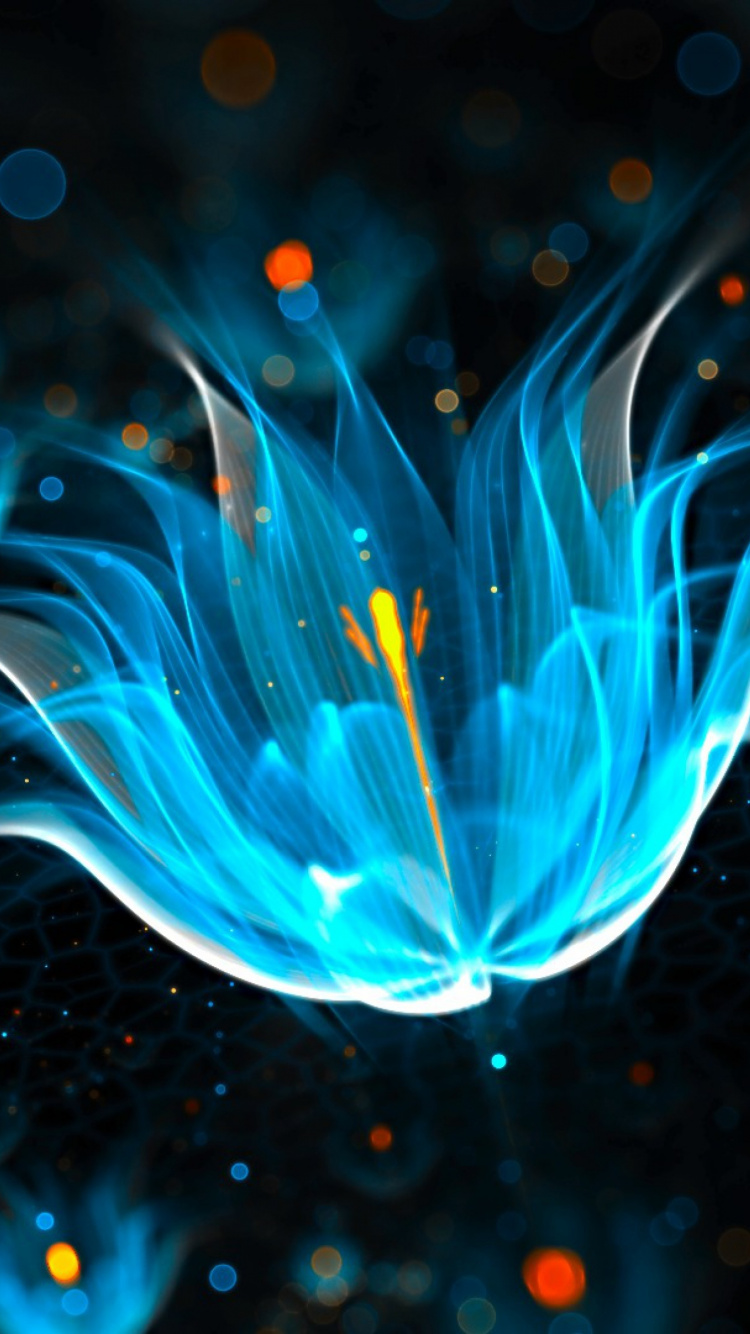 Illustration de la Lumière Bleue et Blanche. Wallpaper in 750x1334 Resolution