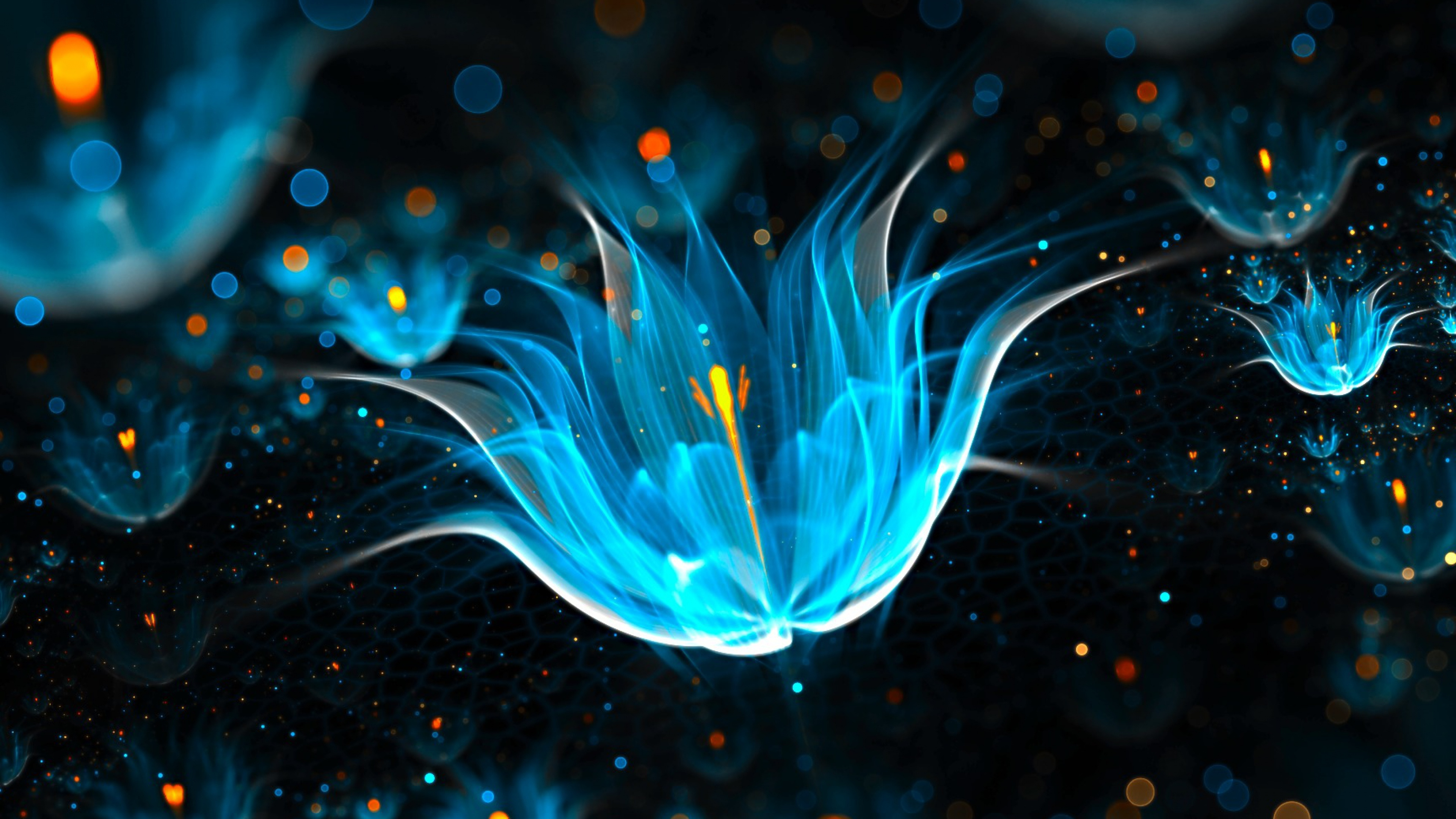 Blue and White Light Illustration. Wallpaper in 3840x2160 Resolution