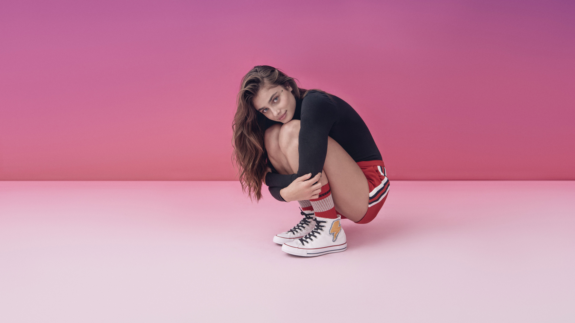 Taylor Hill, Victorias Secret, Modelo, Rosa, Piel. Wallpaper in 1920x1080 Resolution