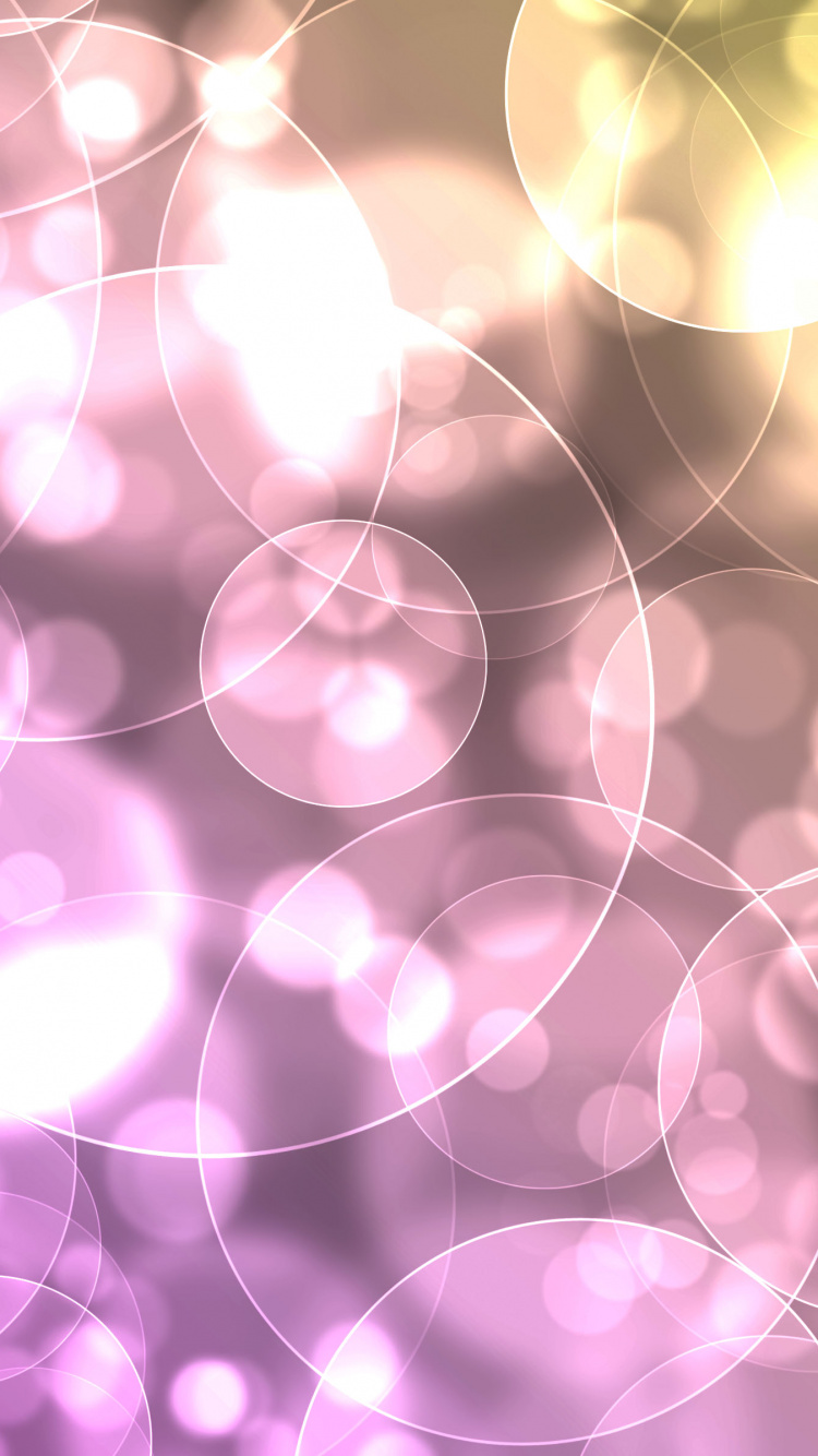 Bokeh de Lumière Blanche et Bleue. Wallpaper in 750x1334 Resolution