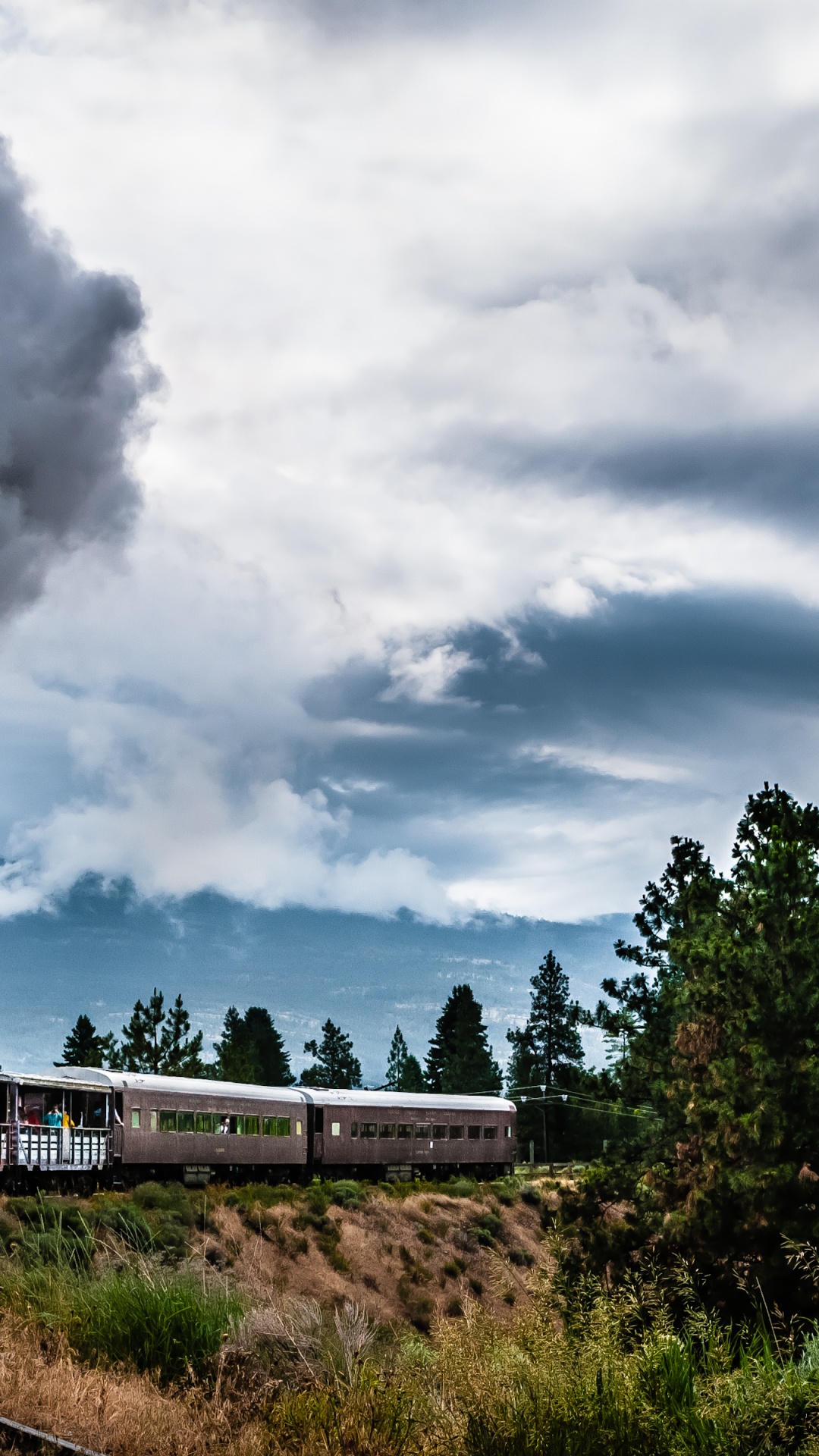 Train, Rail Transport, Steam Locomotive, Train Station, Cloud. Wallpaper in 1080x1920 Resolution