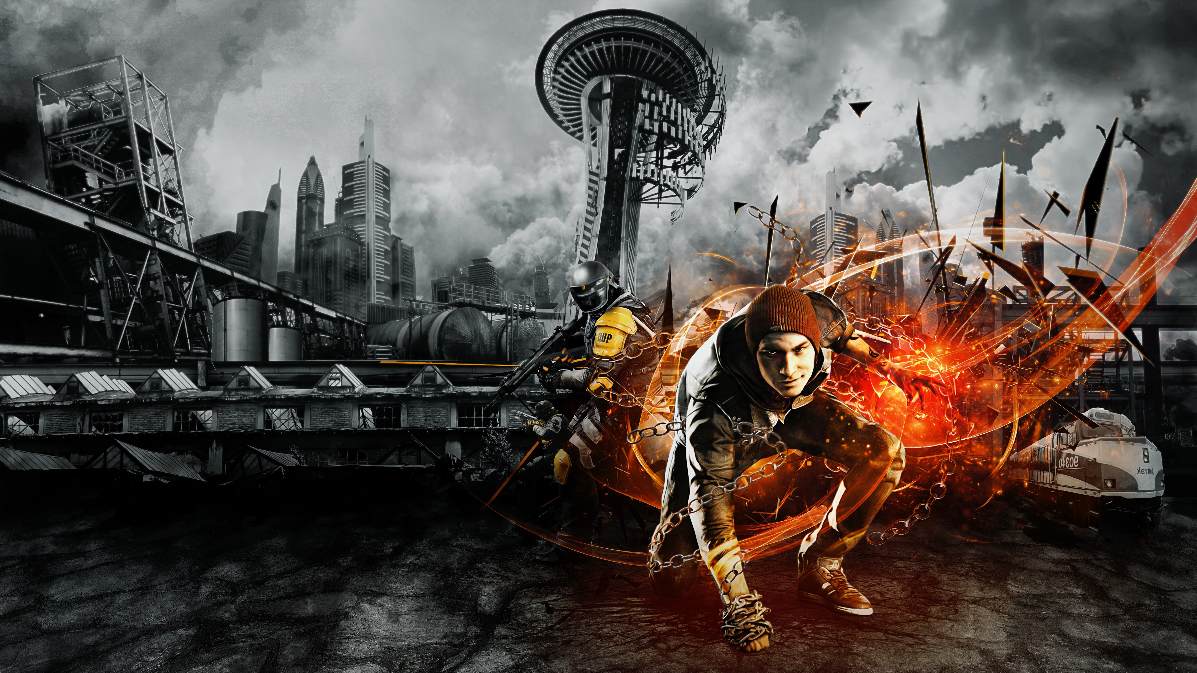 Infamous Second Son, Delsin Rowe, Games, pc Game, Strategy Video Game. Wallpaper in 3840x2160 Resolution