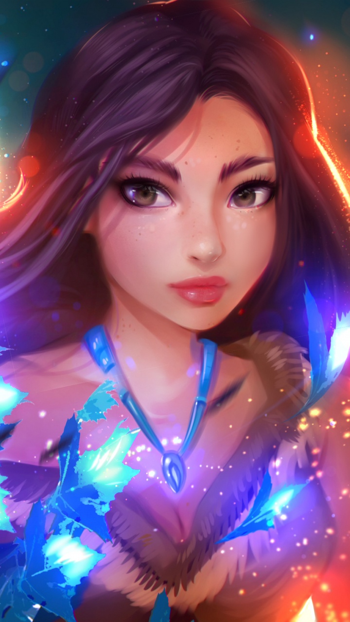 Woman With Brown Hair Wearing Purple and White Floral Dress. Wallpaper in 720x1280 Resolution