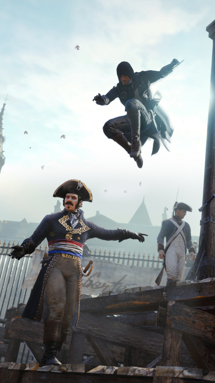 Assassins Creed Unity, Ubisoft, Playstation 4, pc Game, Games. Wallpaper in 750x1334 Resolution