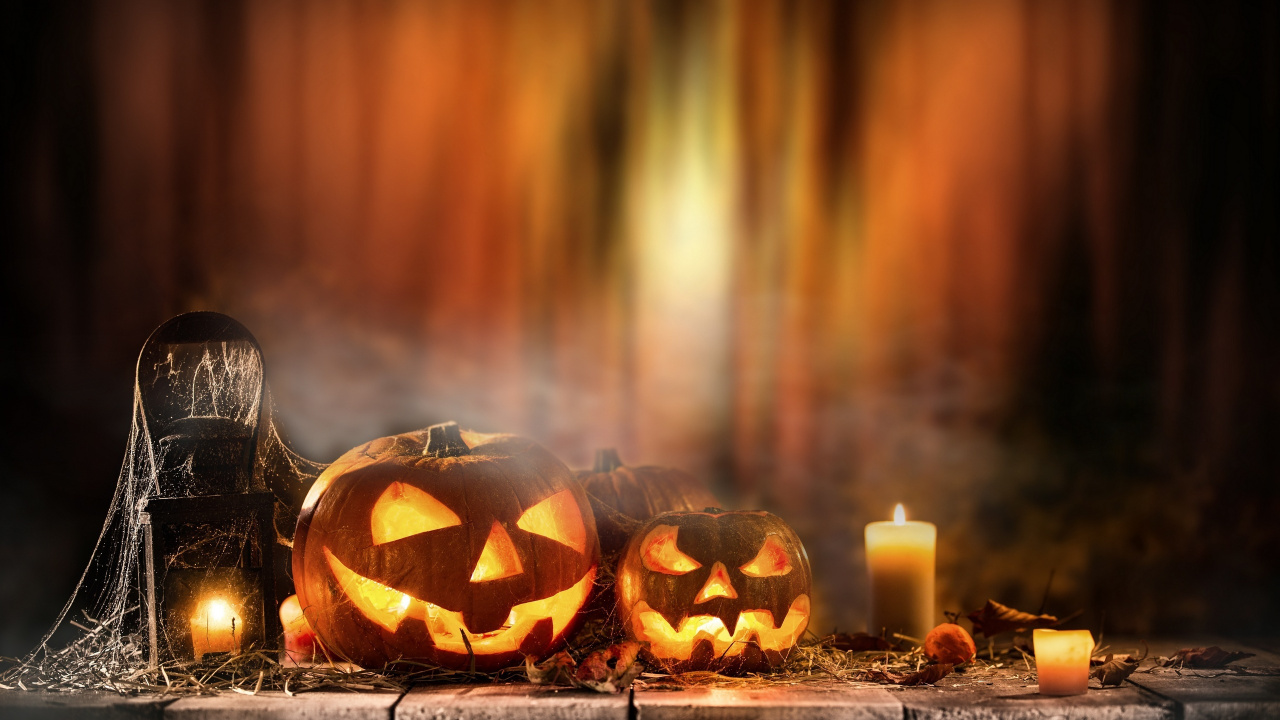 Calor, Llama, Calabaza, Jack O'lantern, Halloween. Wallpaper in 1280x720 Resolution