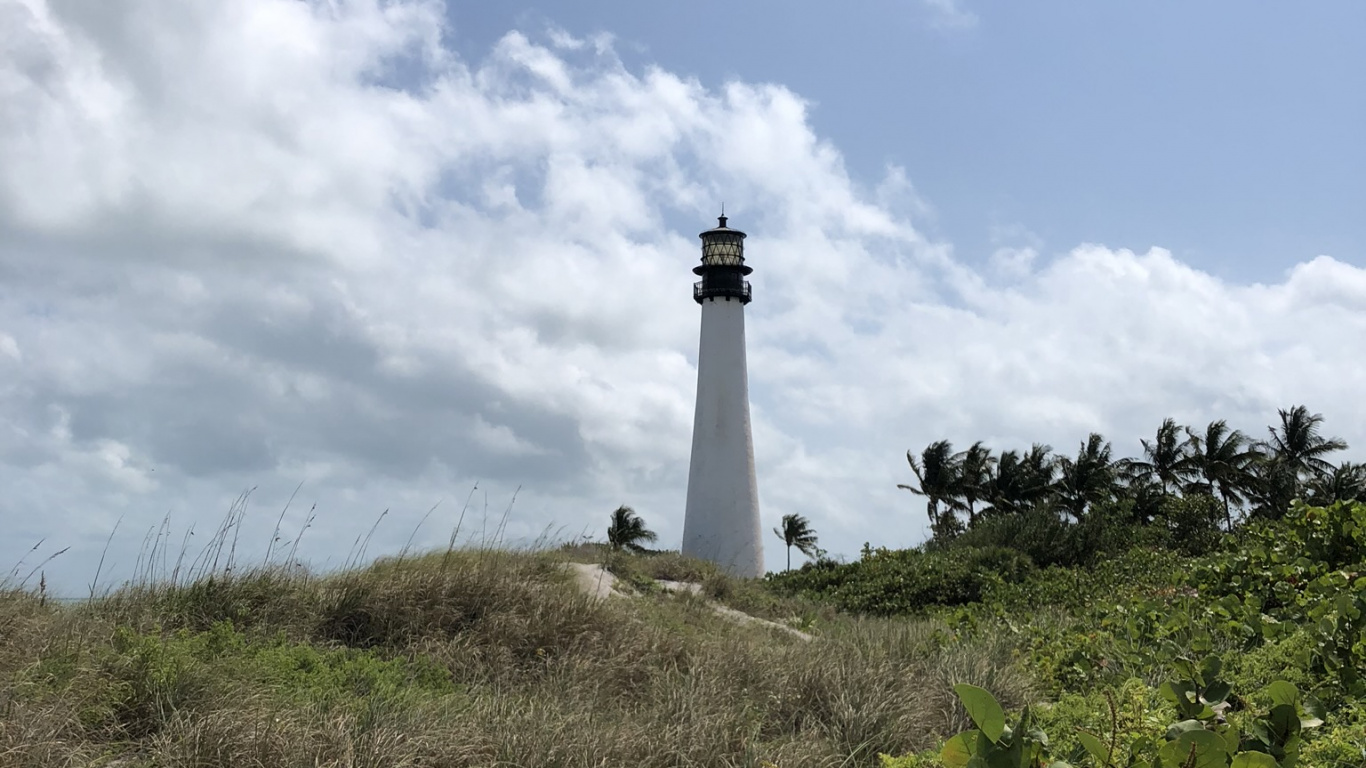 Lighthouse, Vegetation, Plant Community, Tower, Ecoregion. Wallpaper in 1366x768 Resolution