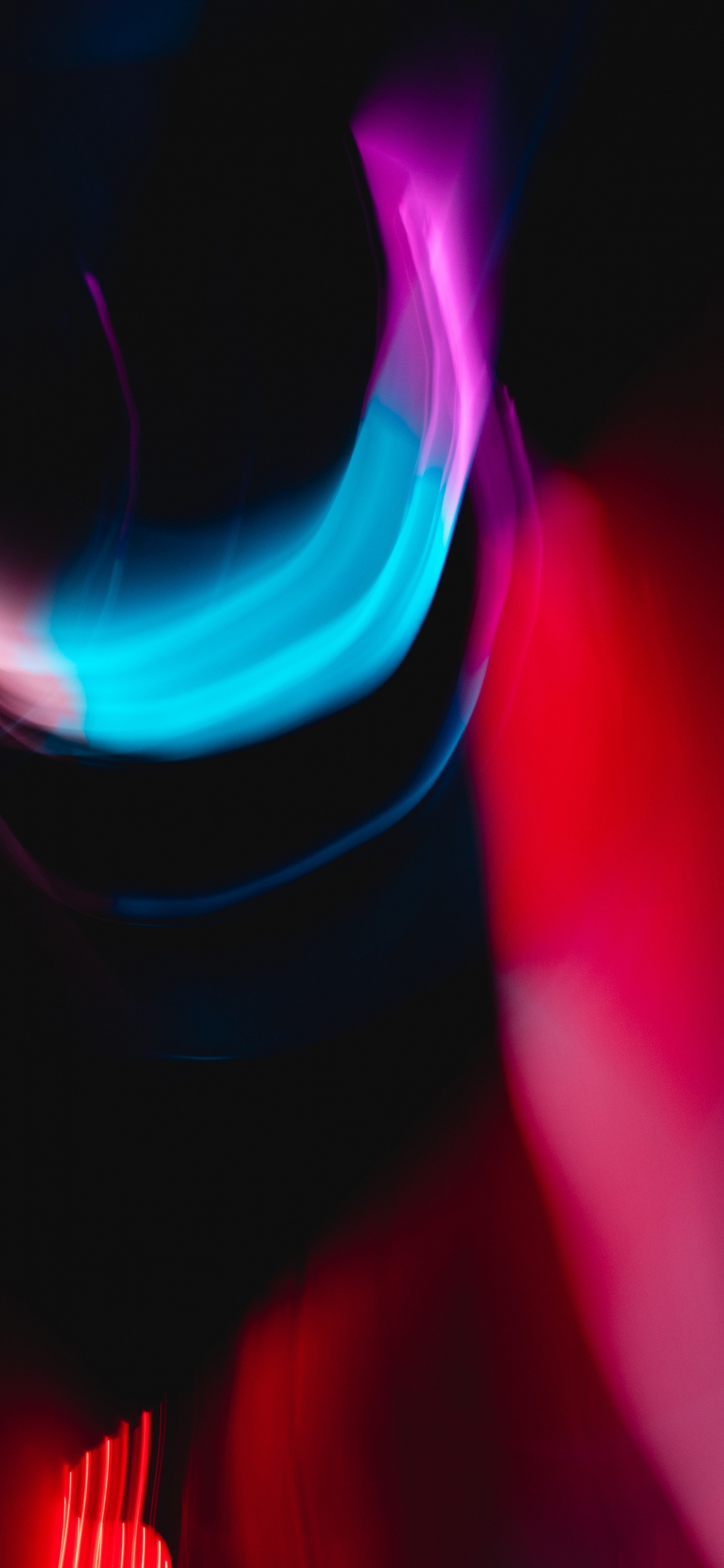 Rosa Und Blaue Lichtillustration. Wallpaper in 1125x2436 Resolution