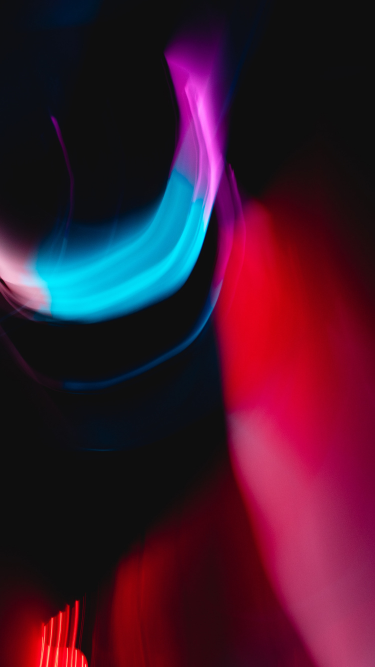 Rosa Und Blaue Lichtillustration. Wallpaper in 750x1334 Resolution