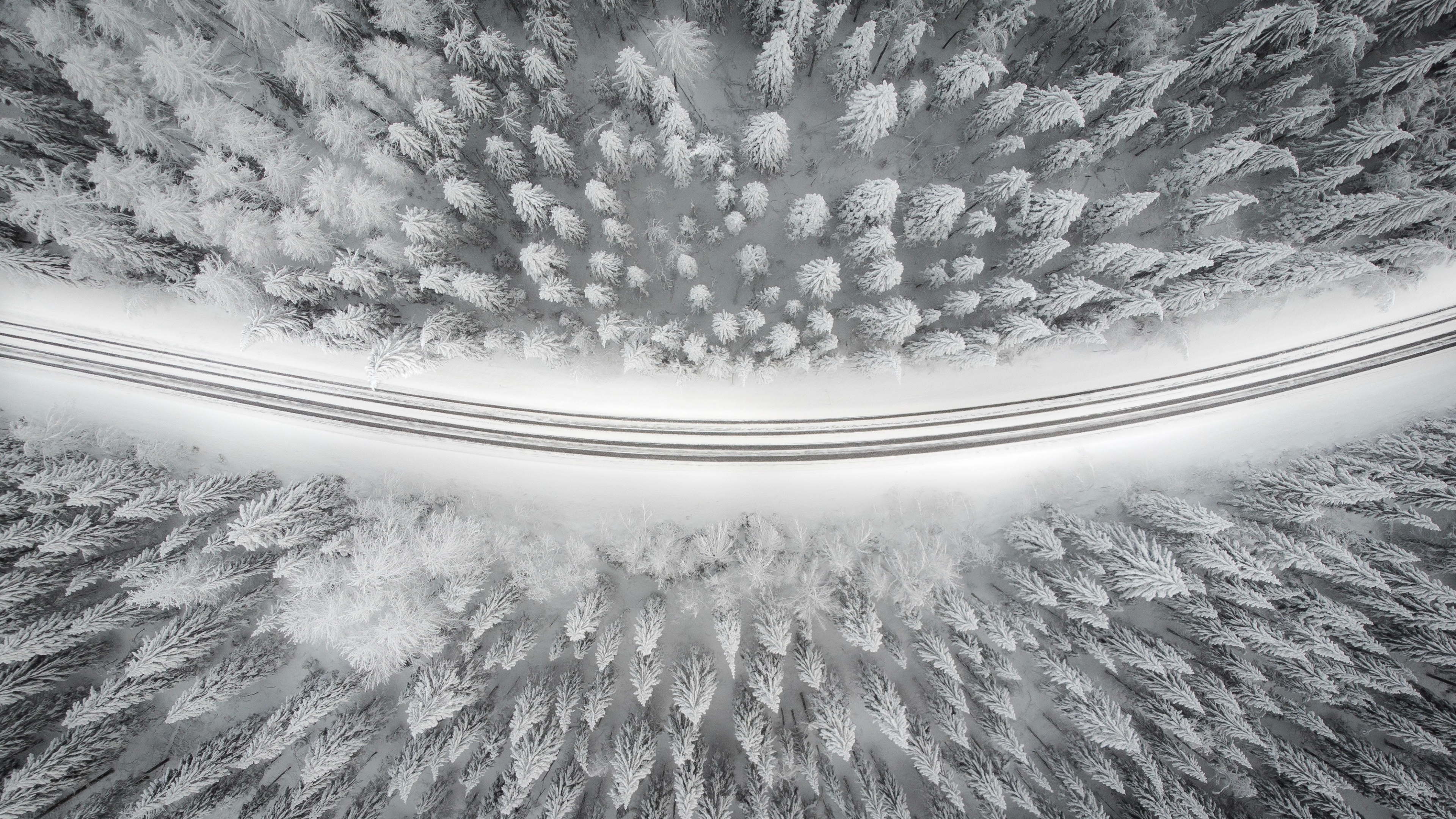 2880 x 1800, White, Ciel, Noir et Blanc, Birds Eye View. Wallpaper in 3840x2160 Resolution