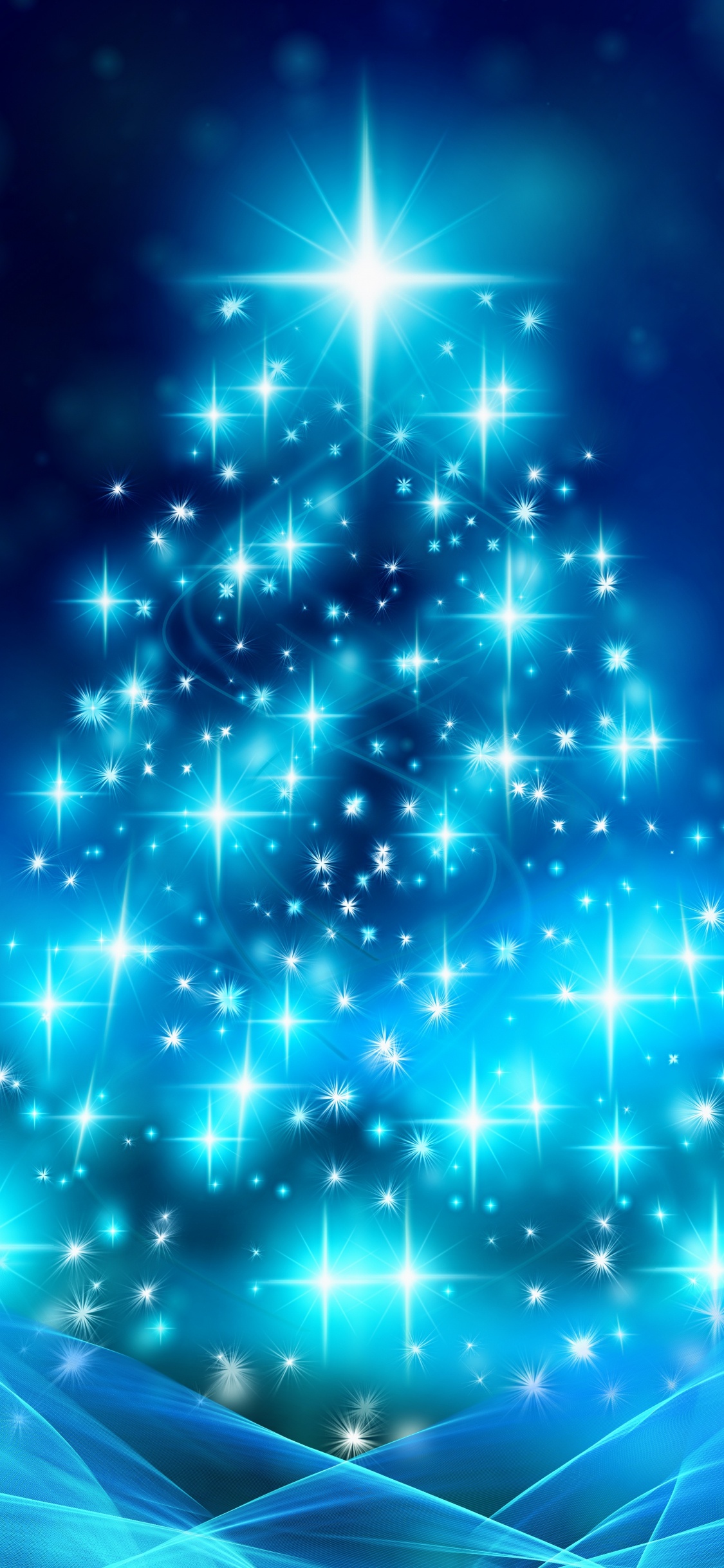 Le Jour De Noël, Arbre de Noël, Décoration de Noël, Blue, Animation. Wallpaper in 1125x2436 Resolution