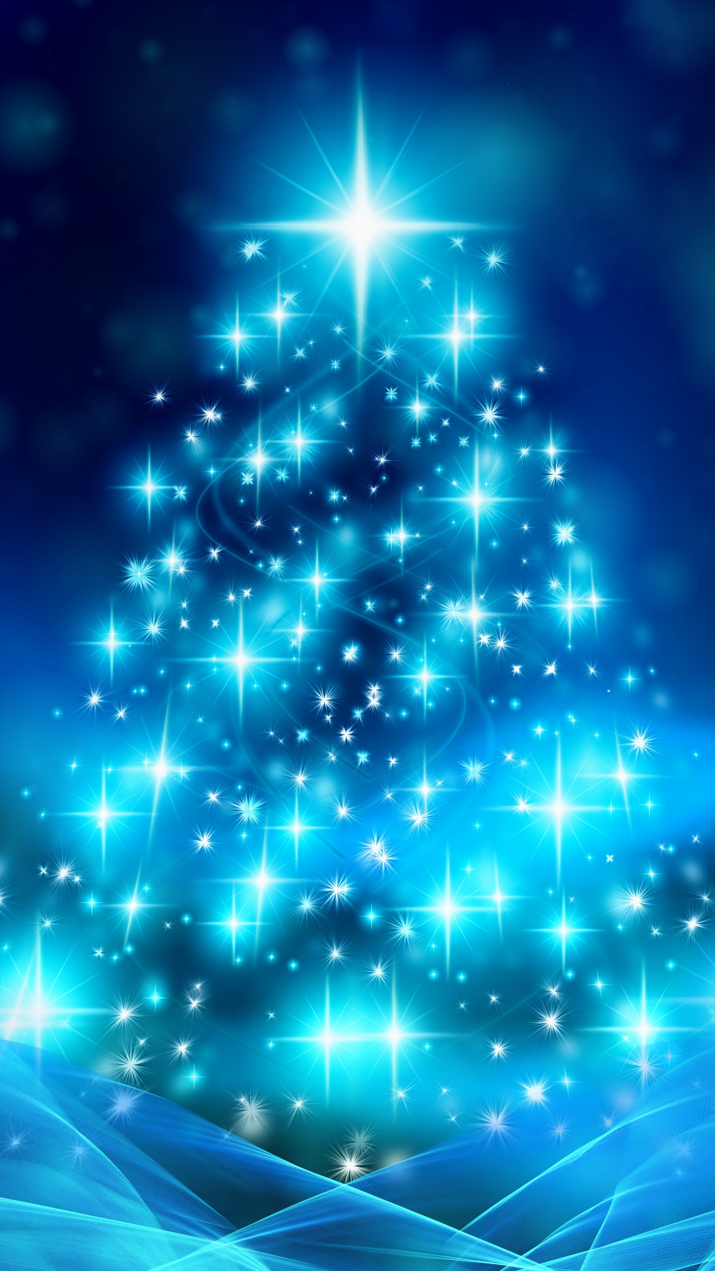 Le Jour De Noël, Arbre de Noël, Décoration de Noël, Blue, Animation. Wallpaper in 1440x2560 Resolution