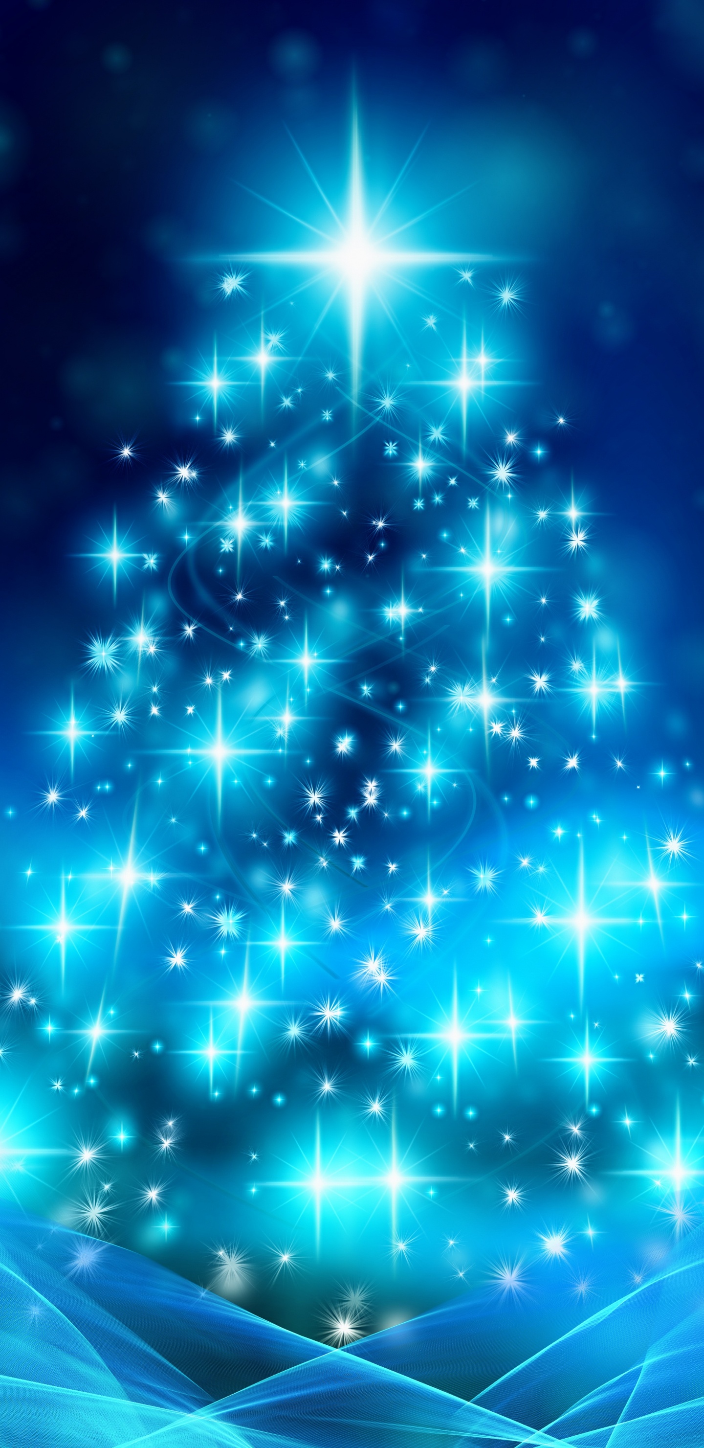 圣诞节那天, 圣诞树, 圣诞装饰, 圣诞前夕, 电蓝色的 壁纸 1440x2960 允许