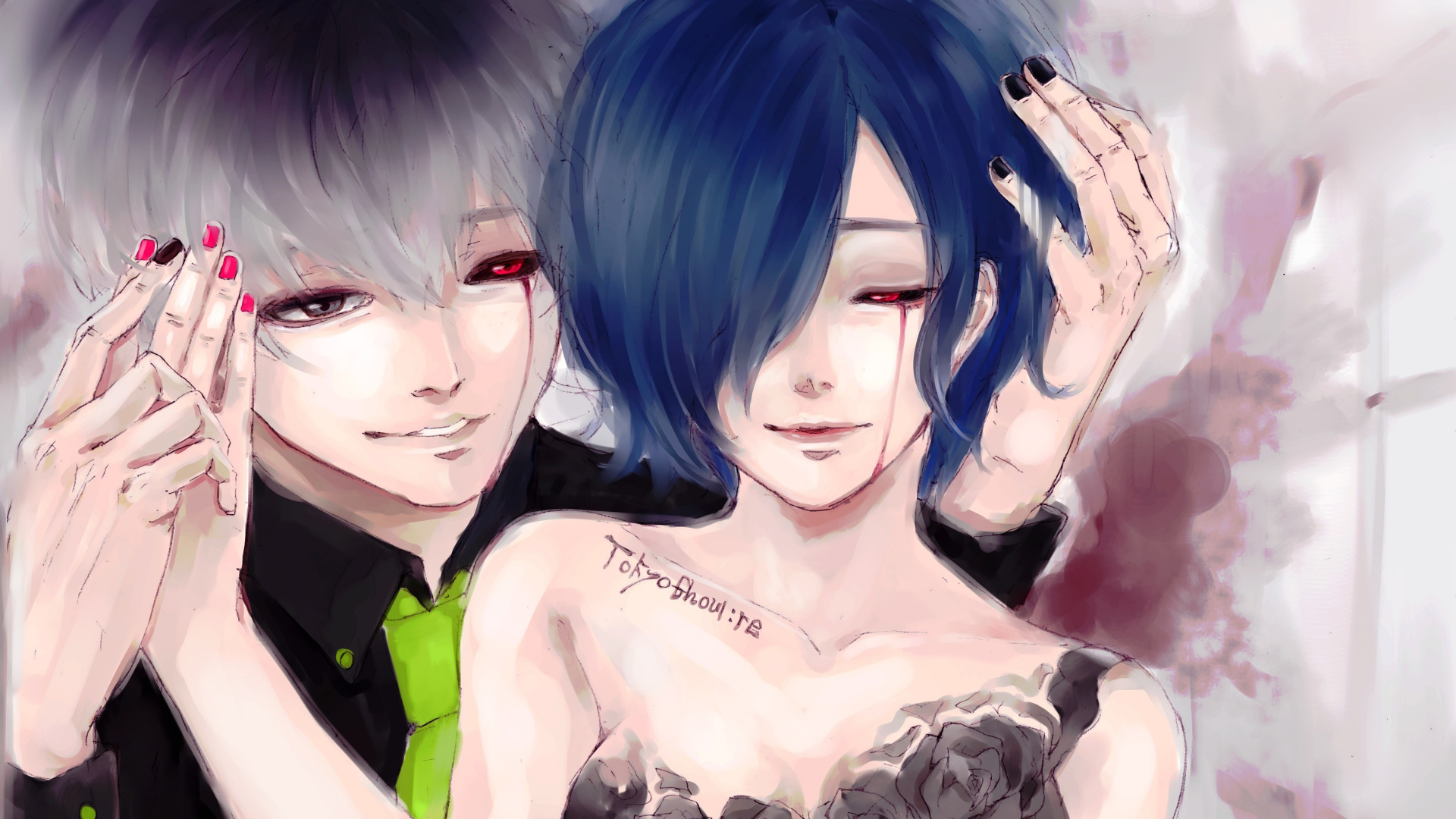 肯kaneki, 小修筑山, 东京食尸鬼, 很酷的, 西尾锦 壁纸 1920x1080 允许