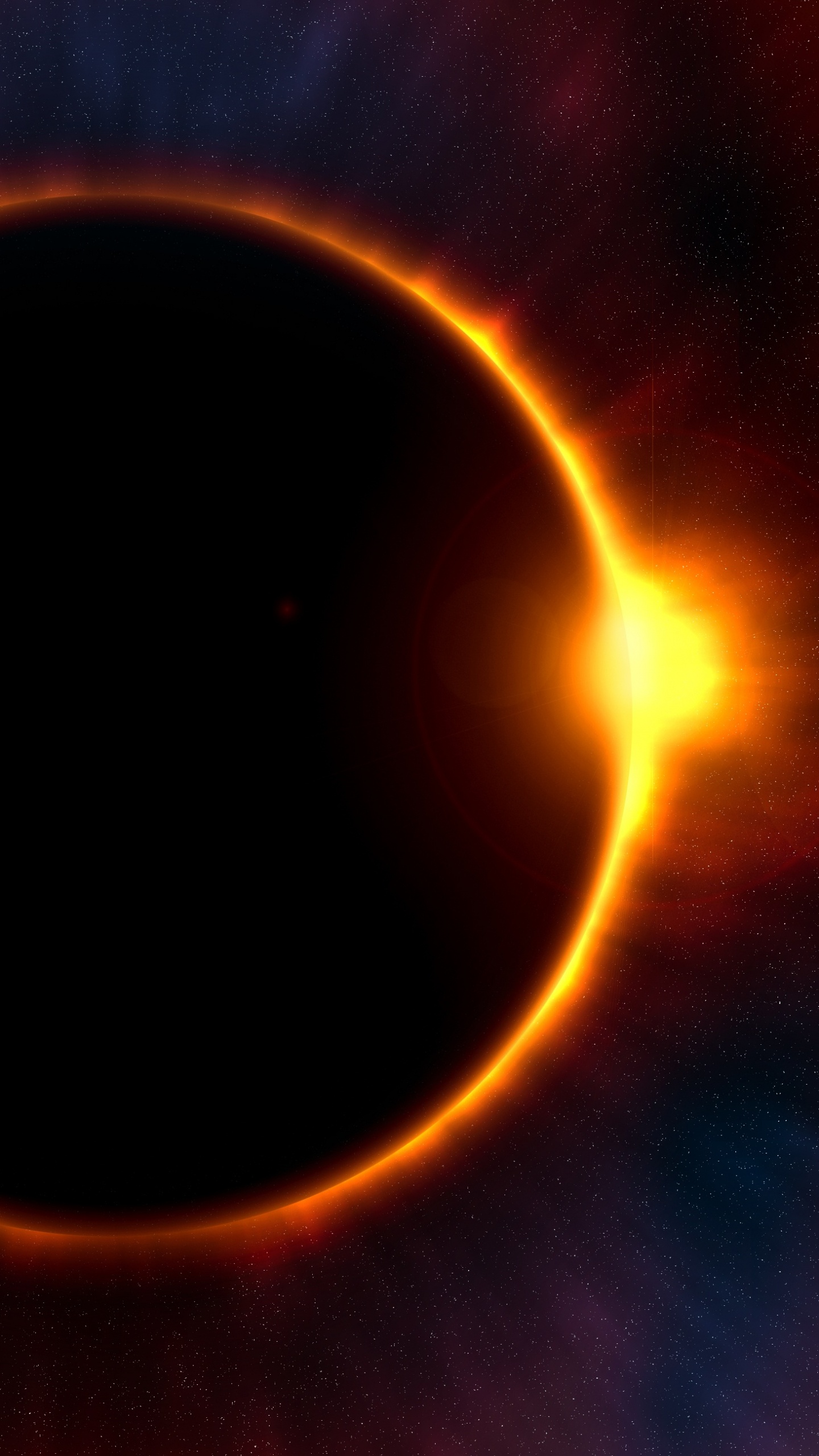 Blau- Und Rotlichtillustration. Wallpaper in 1440x2560 Resolution