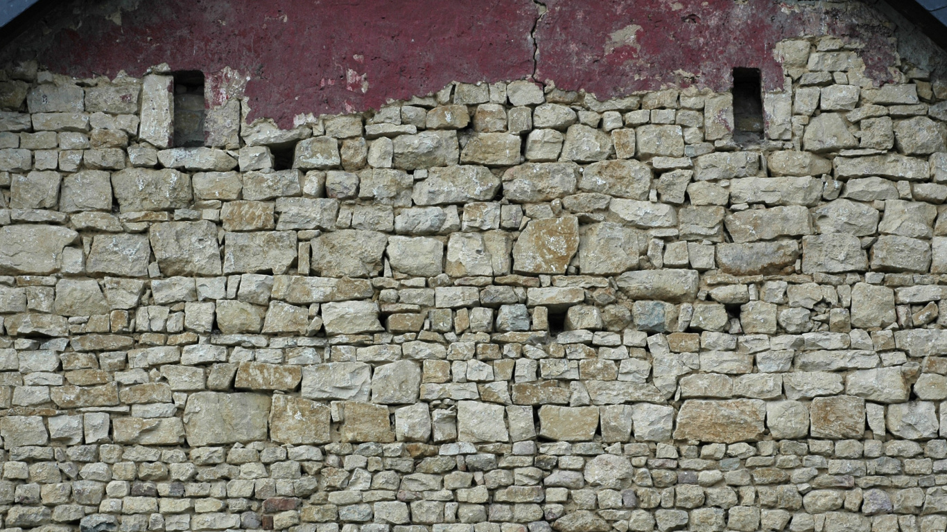 Mur de Briques Rouges et Brunes. Wallpaper in 1366x768 Resolution