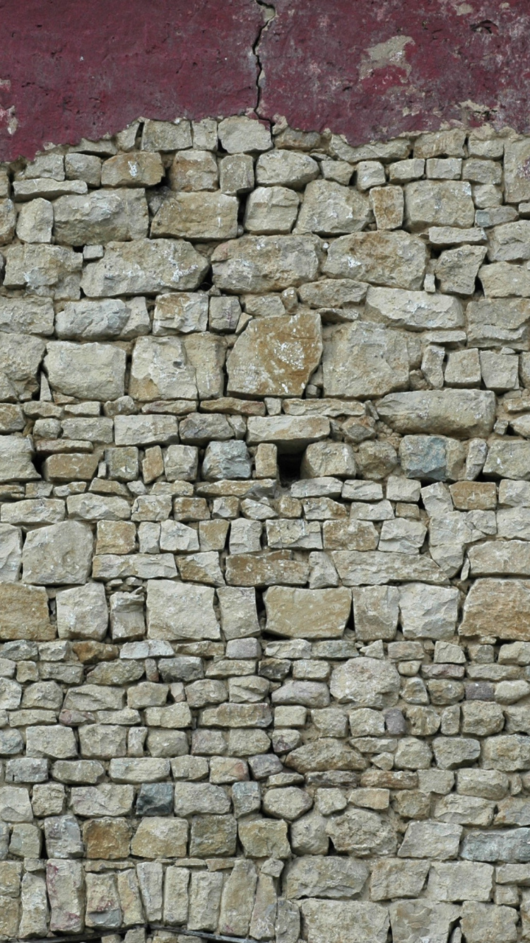 Rote Und Braune Mauer. Wallpaper in 750x1334 Resolution