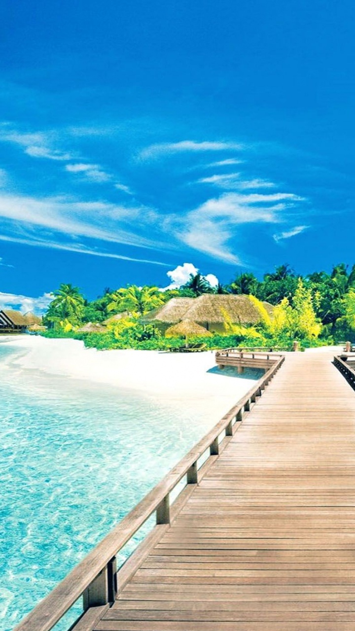 Brown Wooden Dock on Body of Water During Daytime. Wallpaper in 720x1280 Resolution