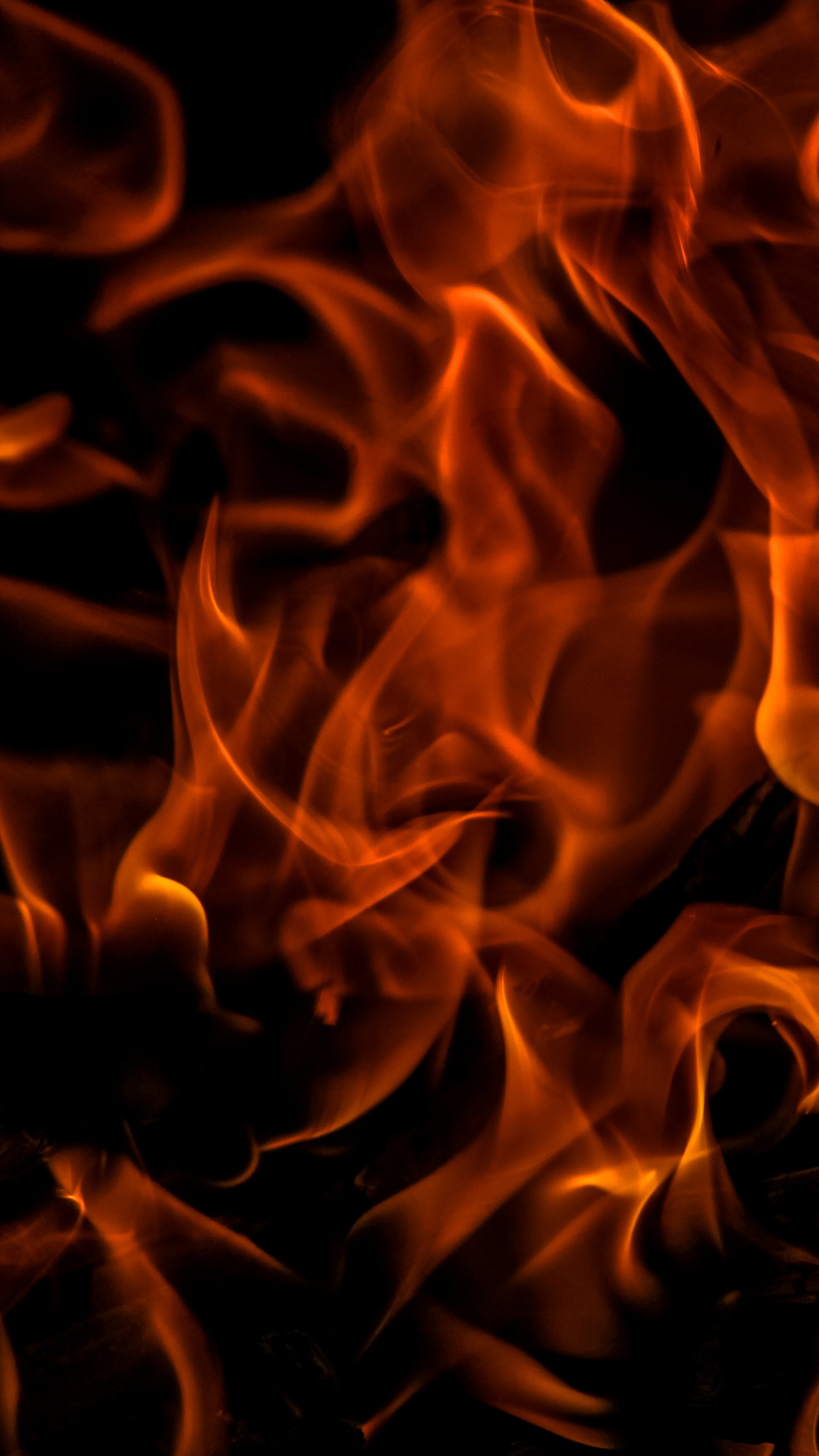 Orange and Black Smoke Illustration. Wallpaper in 1440x2560 Resolution