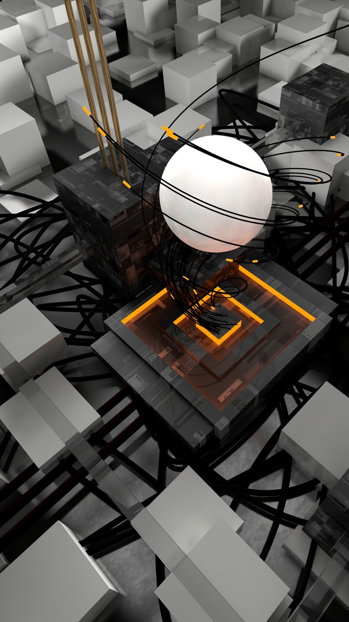 Maquette de Bâtiment en Noir et Blanc. Wallpaper in 720x1280 Resolution