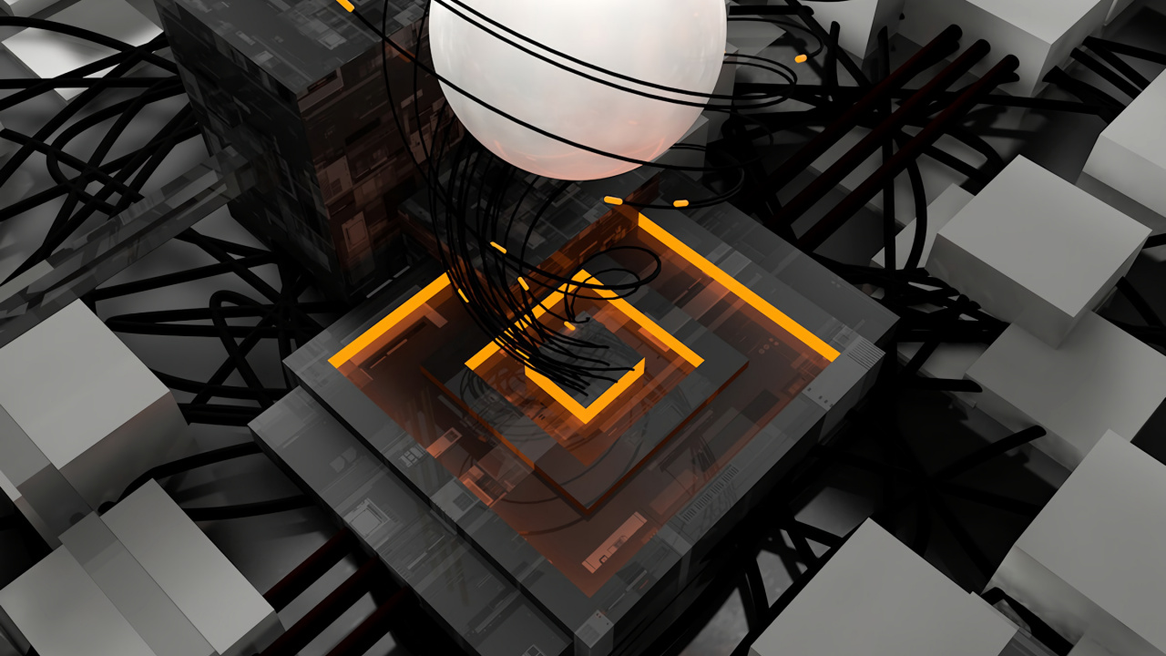 Modelo a Escala de Edificio en Blanco y Negro. Wallpaper in 1280x720 Resolution