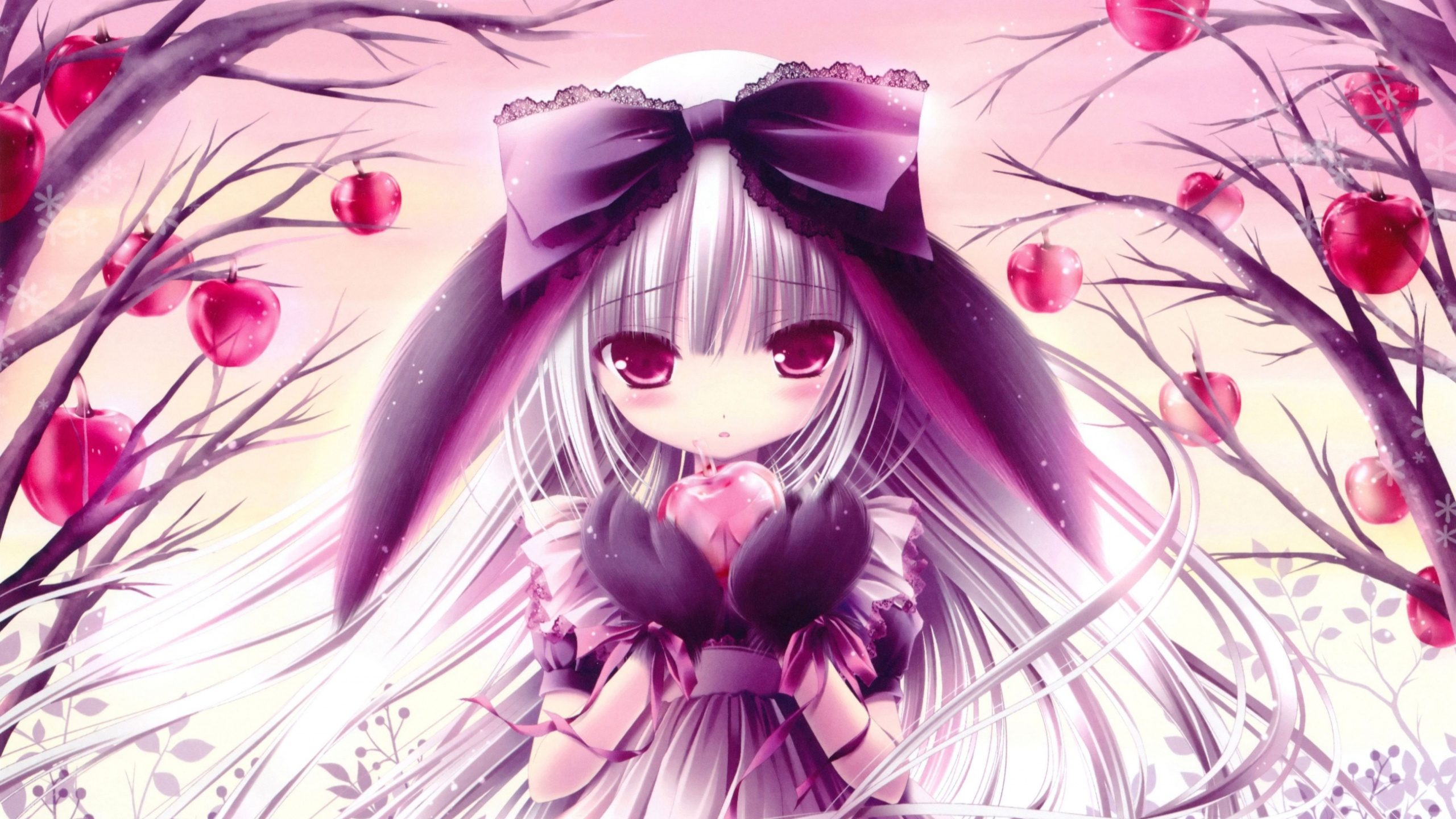 Personnage D'anime Fille Aux Cheveux Violets. Wallpaper in 2560x1440 Resolution