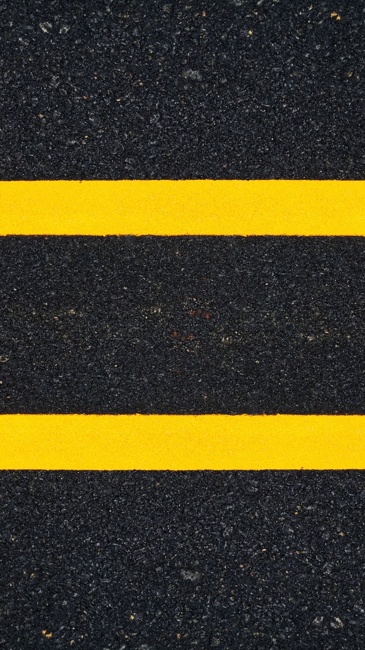 沥青, 沥青混凝土, 黑色的, 黄色的, 基础设施 壁纸 720x1280 允许