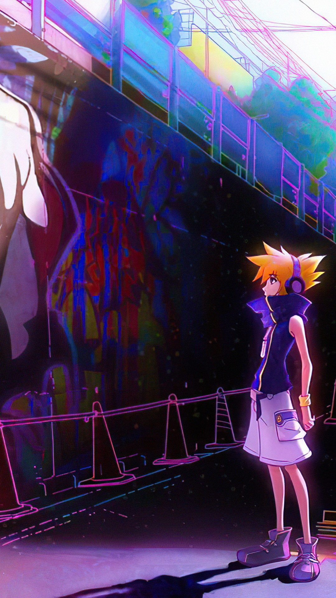 Ilya Kuvshinov Twewy, El Mundo Termina Contigo, Neo el Mundo se Acaba Contigo, Ilustración, Arte. Wallpaper in 1080x1920 Resolution