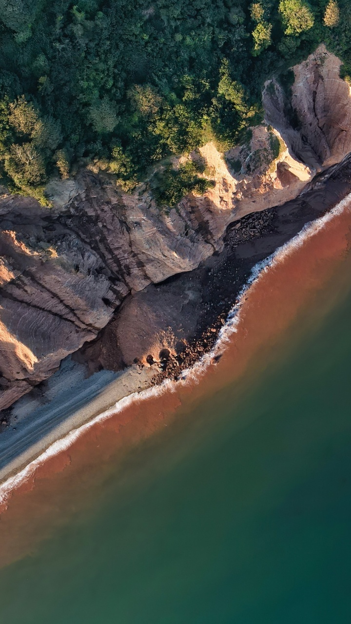 Coast, Cliff, Sea, Beach, Water. Wallpaper in 720x1280 Resolution