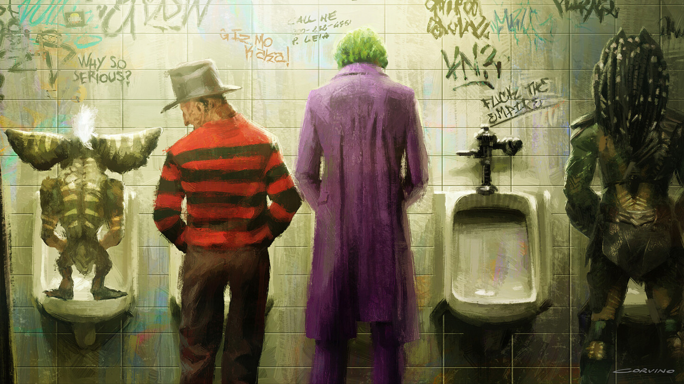 Mann im Rot-schwarz Gestreiften Pullover, Der Neben Einer Weißen Keramikstatue Steht. Wallpaper in 1366x768 Resolution