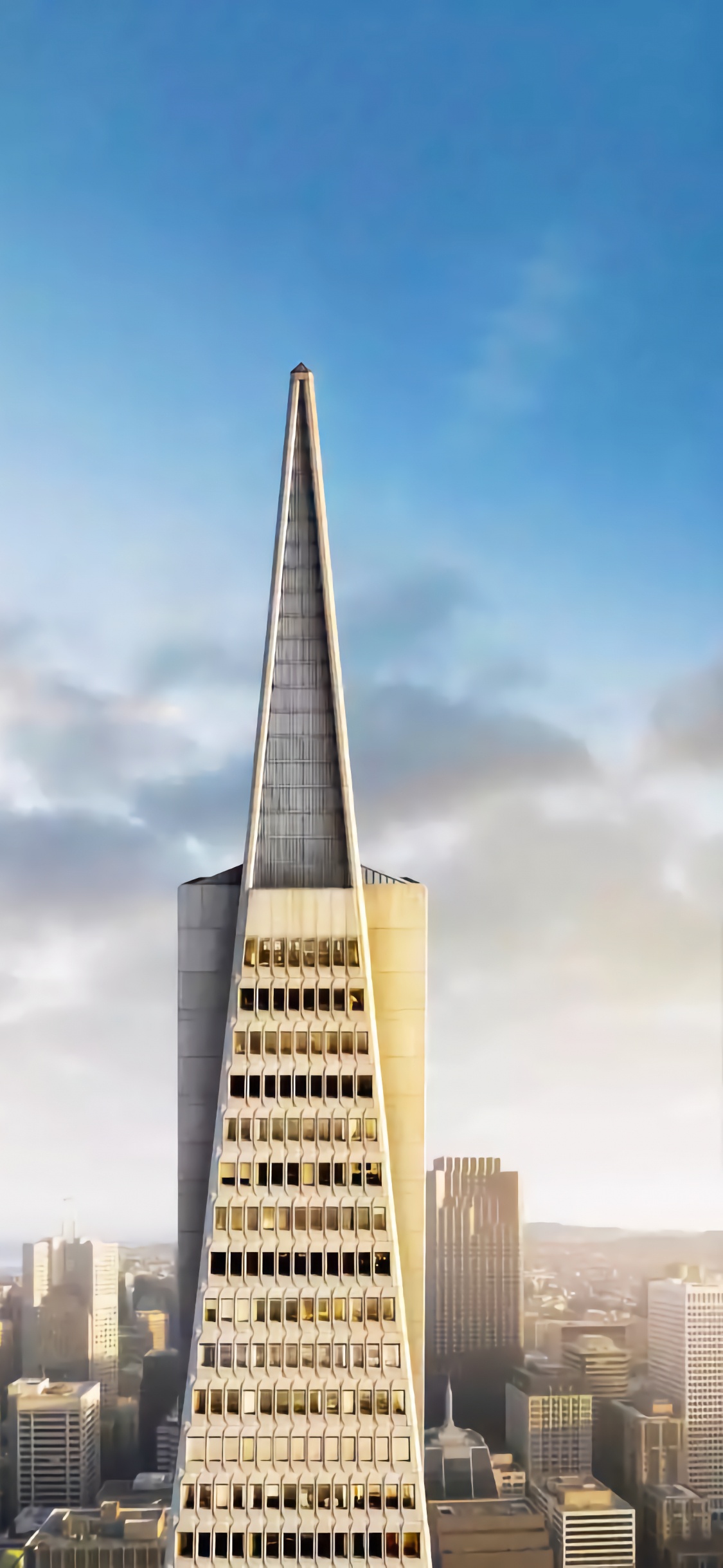 San Francisco, Transamerica-Pyramide, Wolkenkratzer, IOS 16, Cloud. Wallpaper in 1125x2436 Resolution