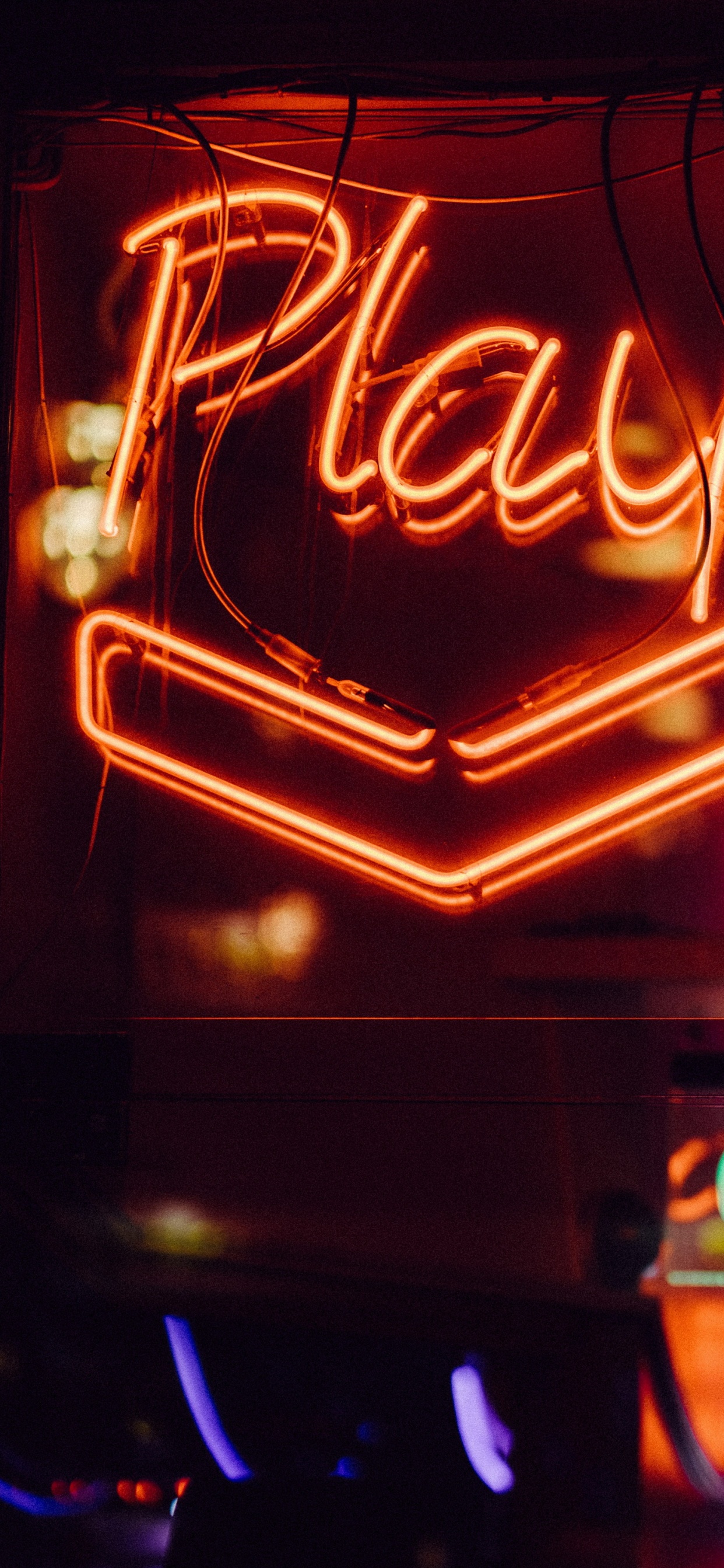 Orange Neon Aesthetic, Neon, Neon Sign, Light, Red. Wallpaper in 1242x2688 Resolution