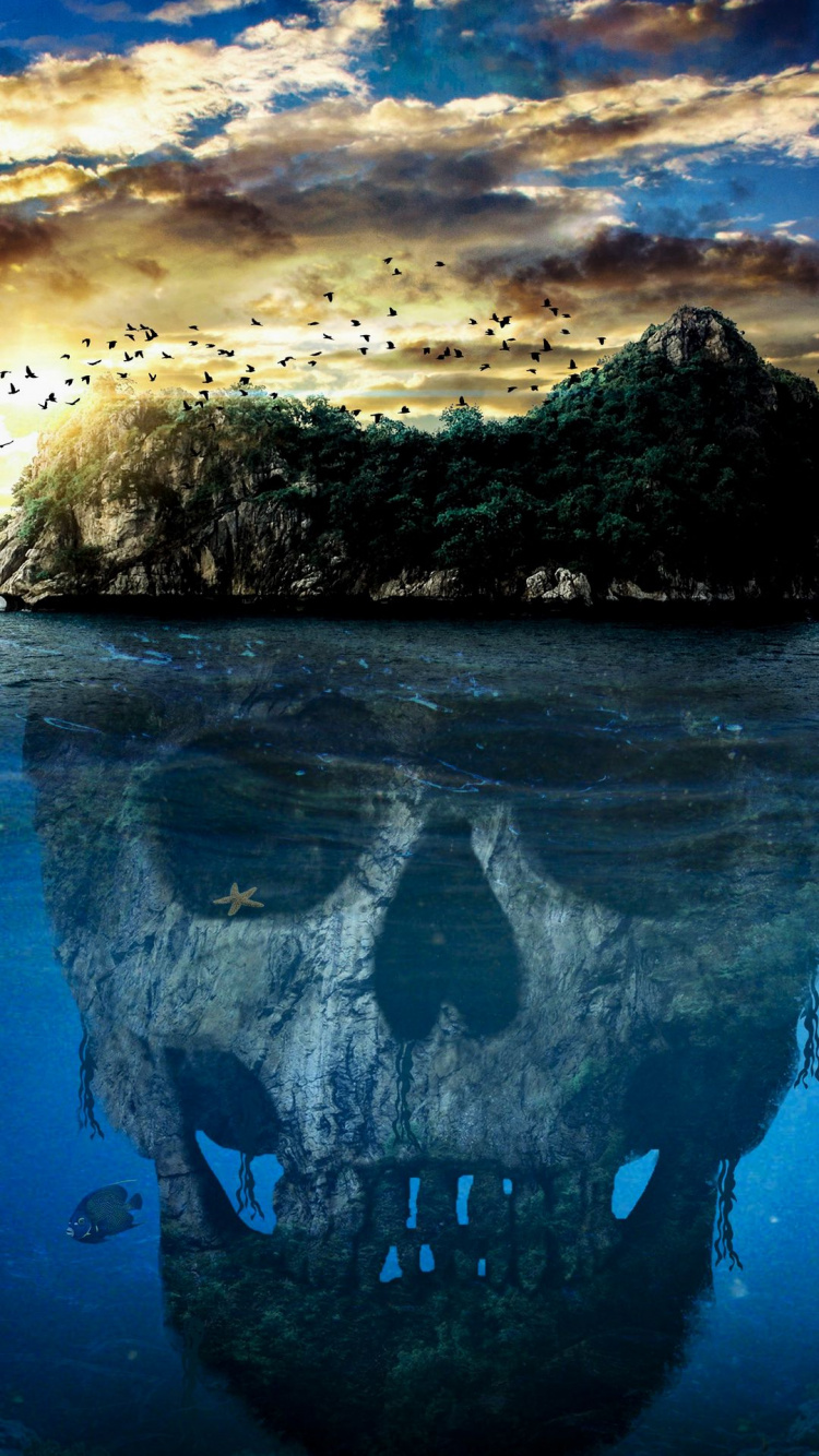 光, Azure, 自然景观, 水道, 艺术 壁纸 750x1334 允许