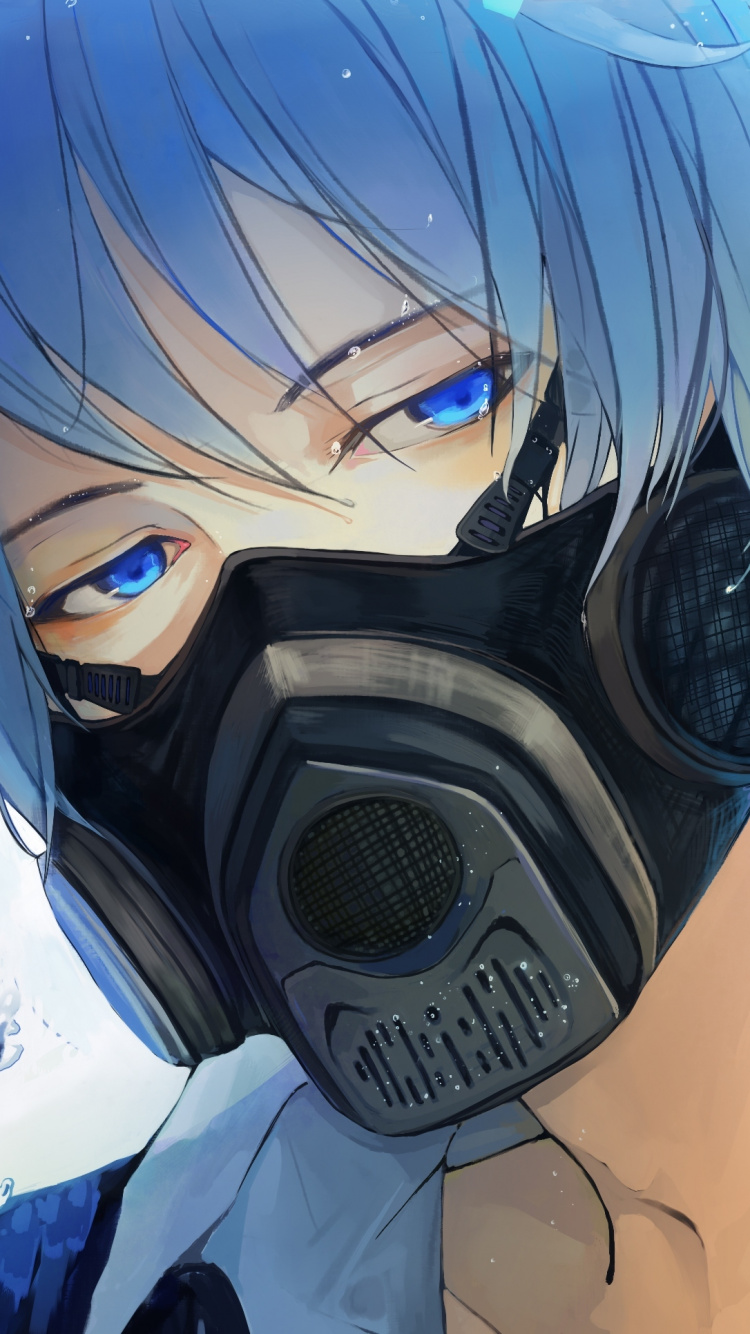 Personaje de Anime Masculino de Pelo Azul. Wallpaper in 750x1334 Resolution