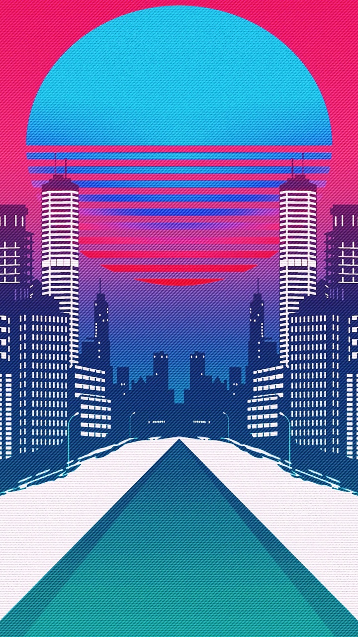 High Rise Buildings Under Pink Sky. Wallpaper in 720x1280 Resolution
